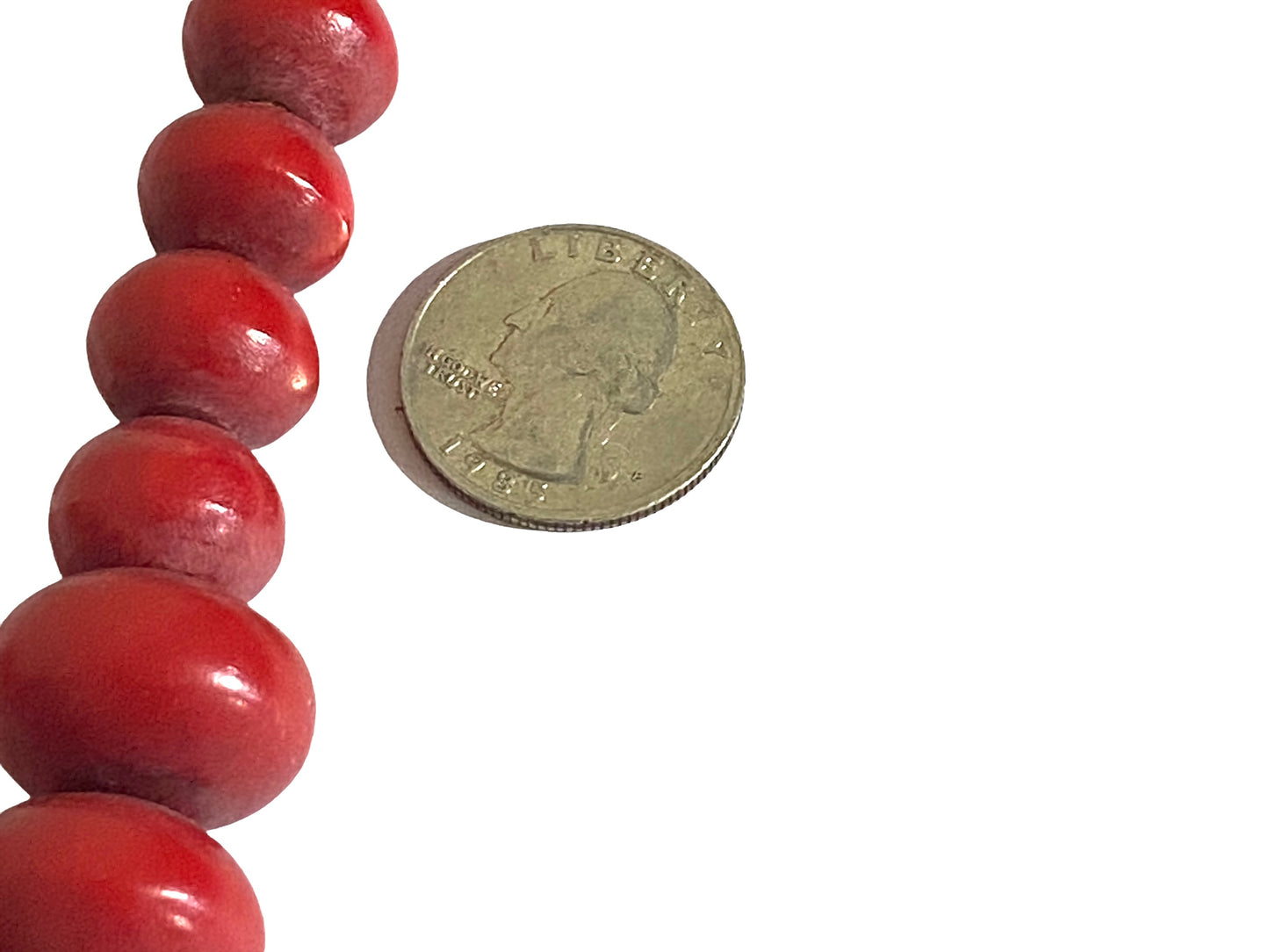 #4556  Jumbo African Currency  69  Amber Beads Nigeria