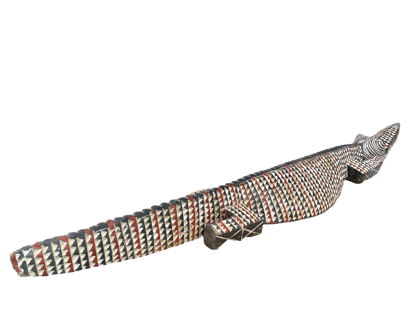 #4670 African Life size  Crocodile Nuna Bobo Burkina Faso 79" W