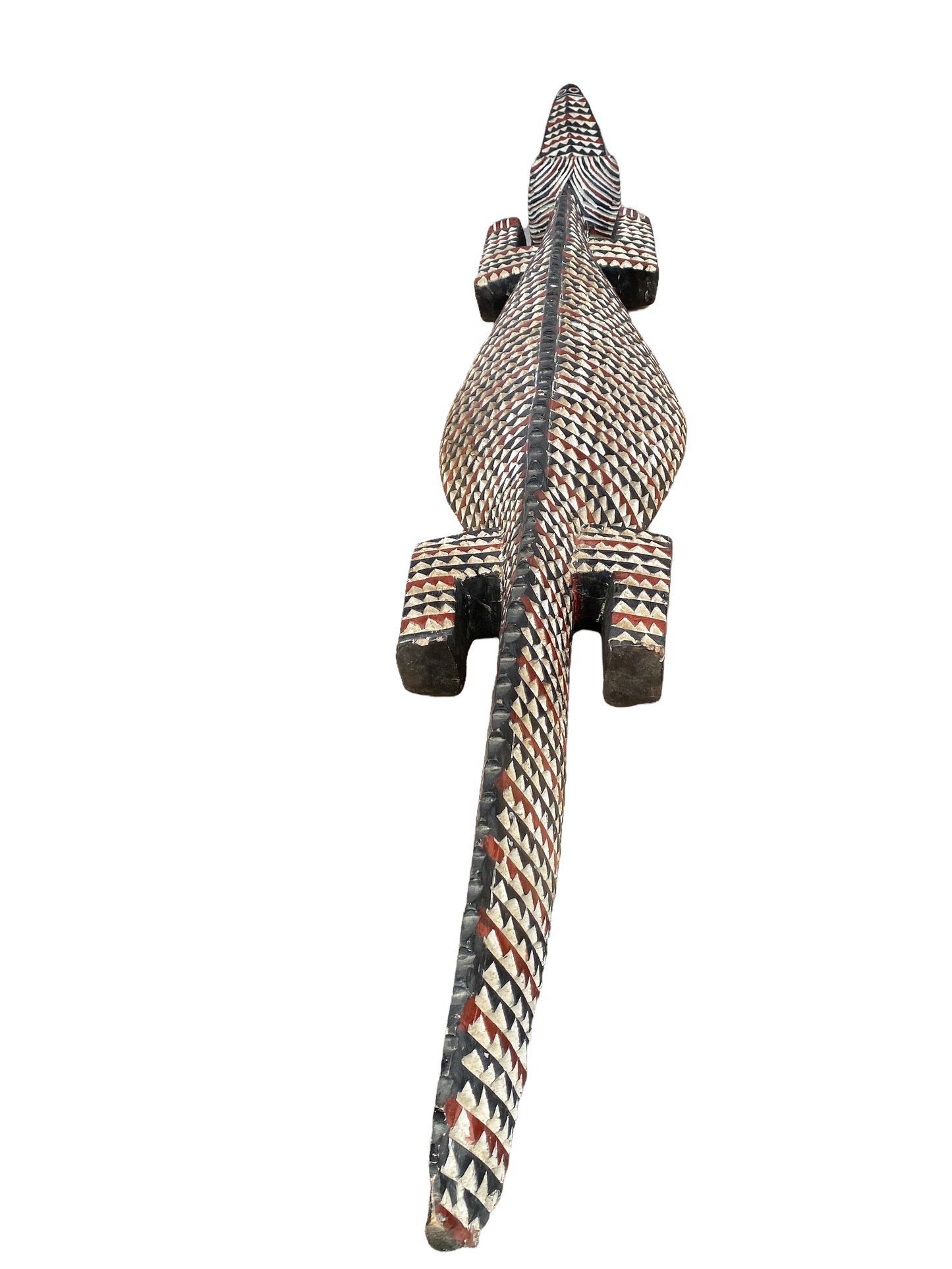 #4670 African Life size  Crocodile Nuna Bobo Burkina Faso 79" W