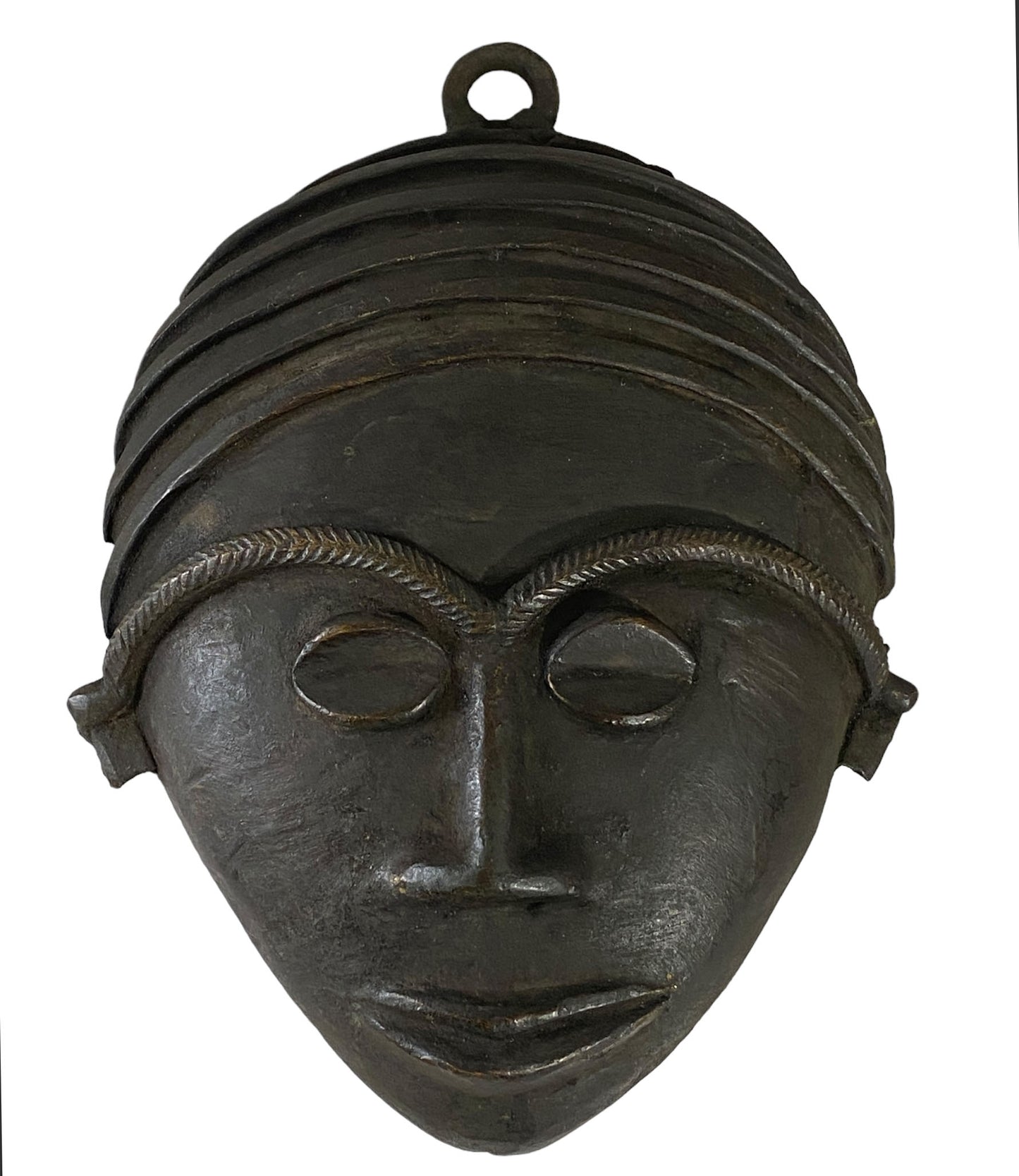 # 5236 African Baule Bronze Passport Mask 7.25" h