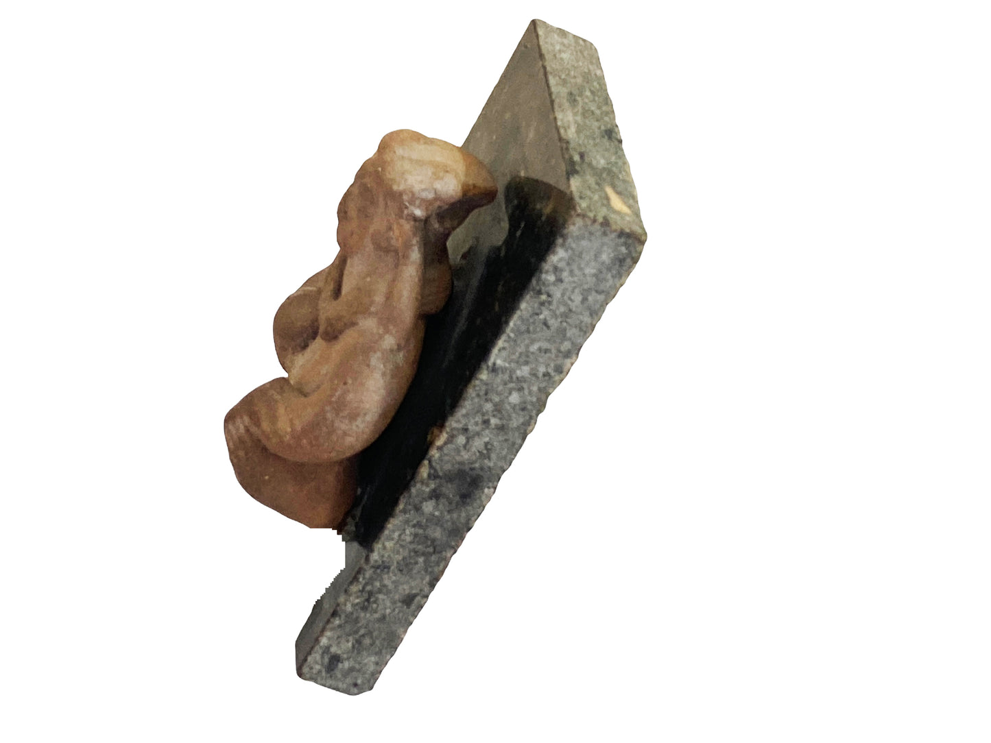 #4619 Pre Colombian Fragment of A Ball Player on Stand 4.25" H
