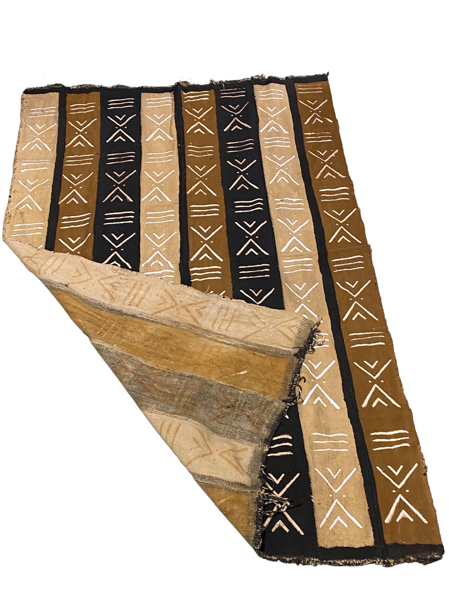 #5337 African Bogolan Mud Cloth Textile 62" by 40"