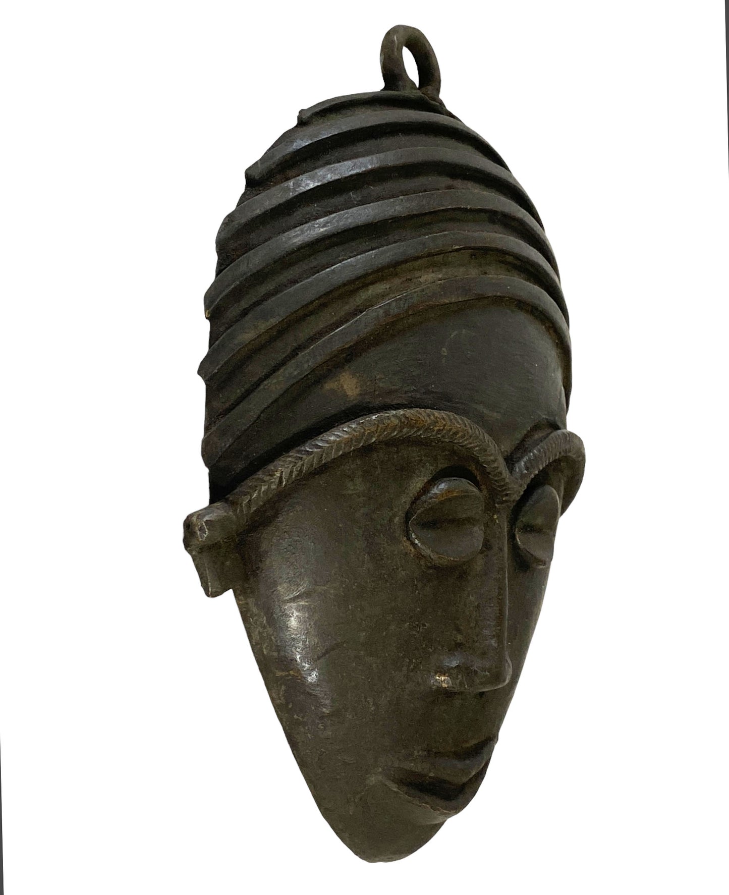 # 5236 African Baule Bronze Passport Mask 7.25" h