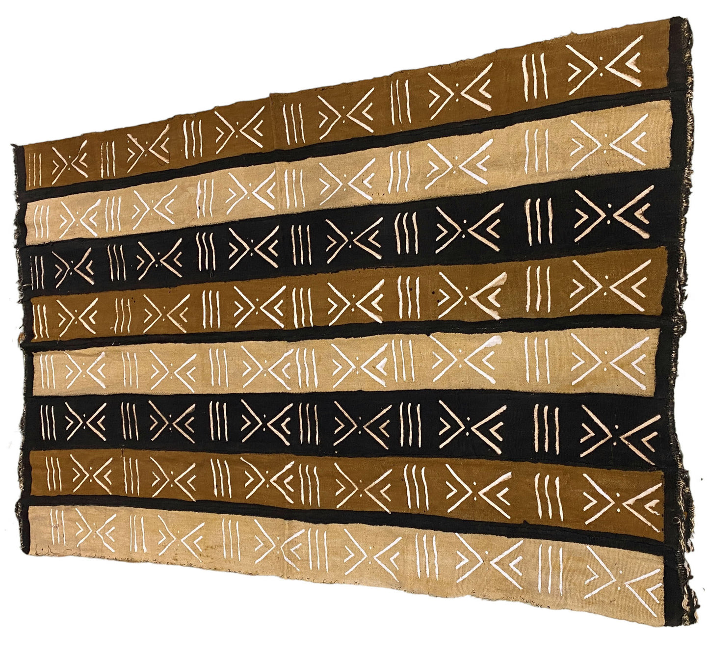 #5337 African Bogolan Mud Cloth Textile 62" by 40"