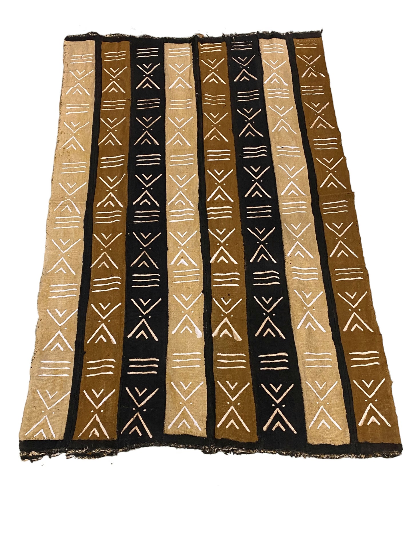 #5337 African Bogolan Mud Cloth Textile 62" by 40"