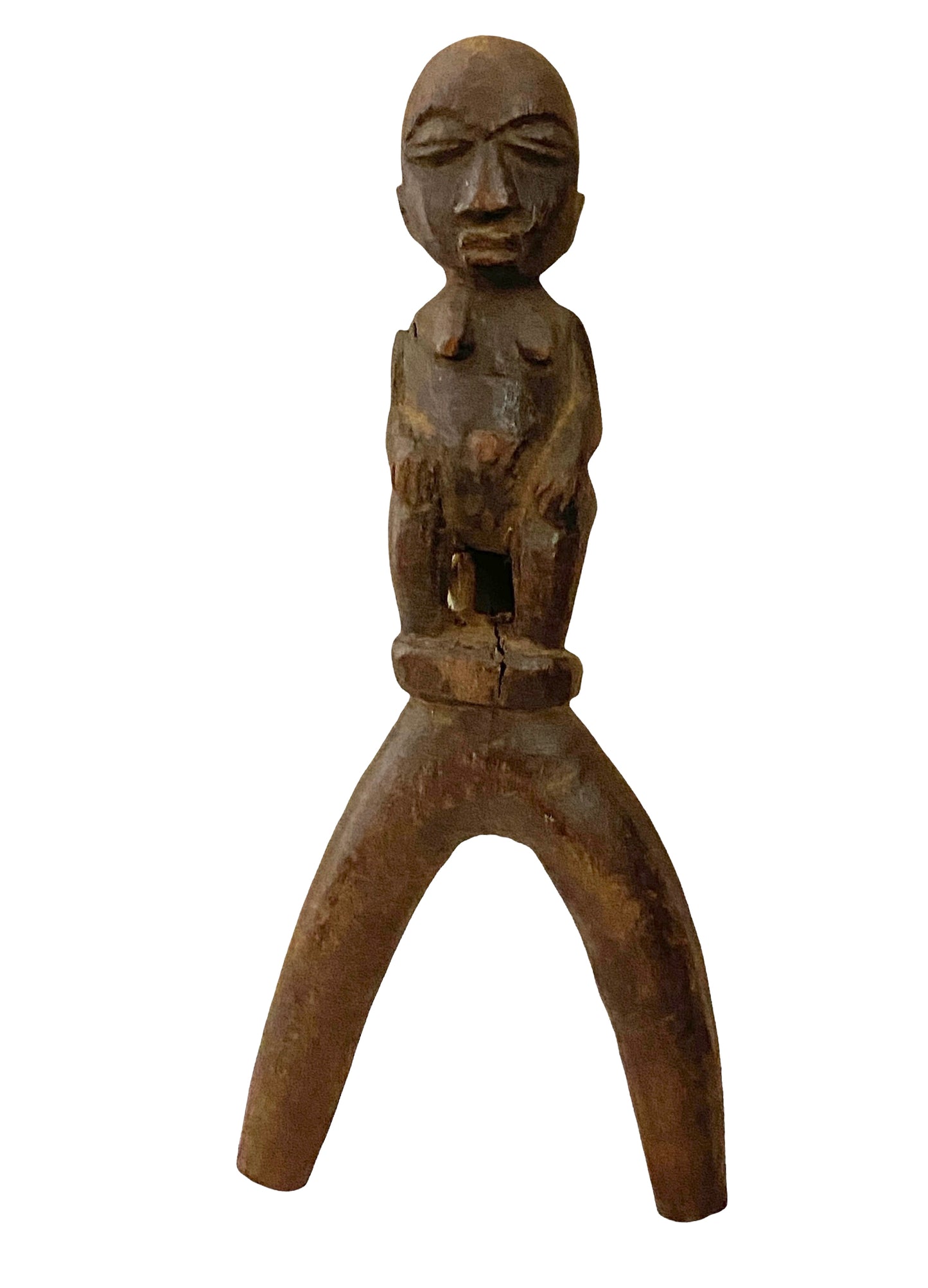#7742 Superb /unique old Lobi Female  Figural Sling shot Burkina Faso African
