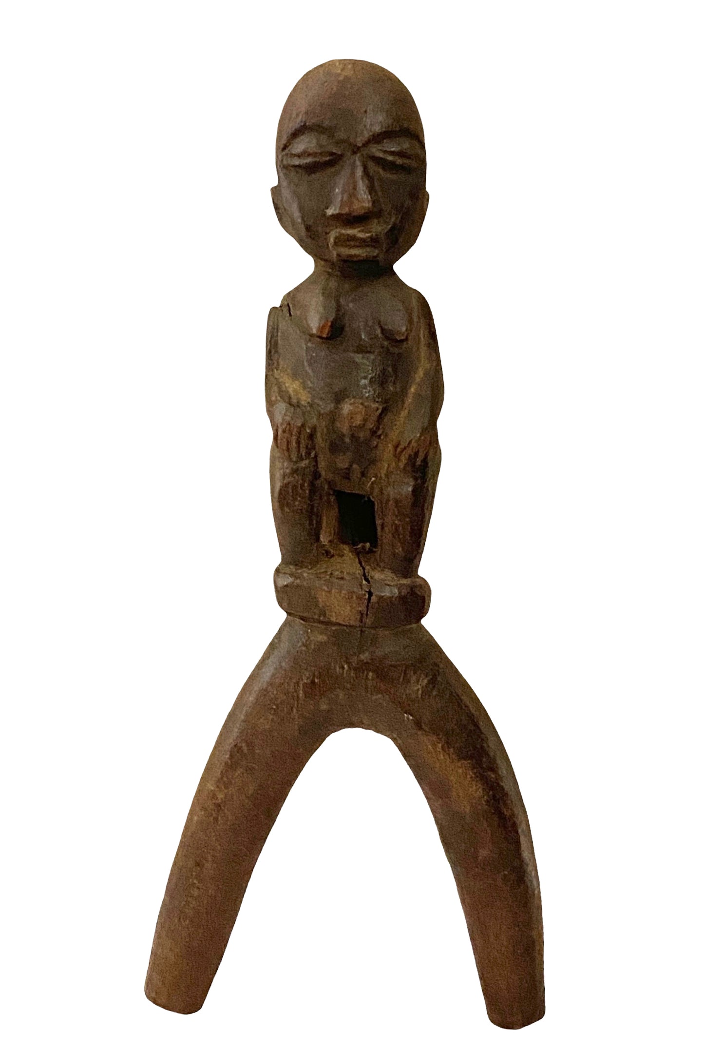 #7742 Superb /unique old Lobi Female  Figural Sling shot Burkina Faso African