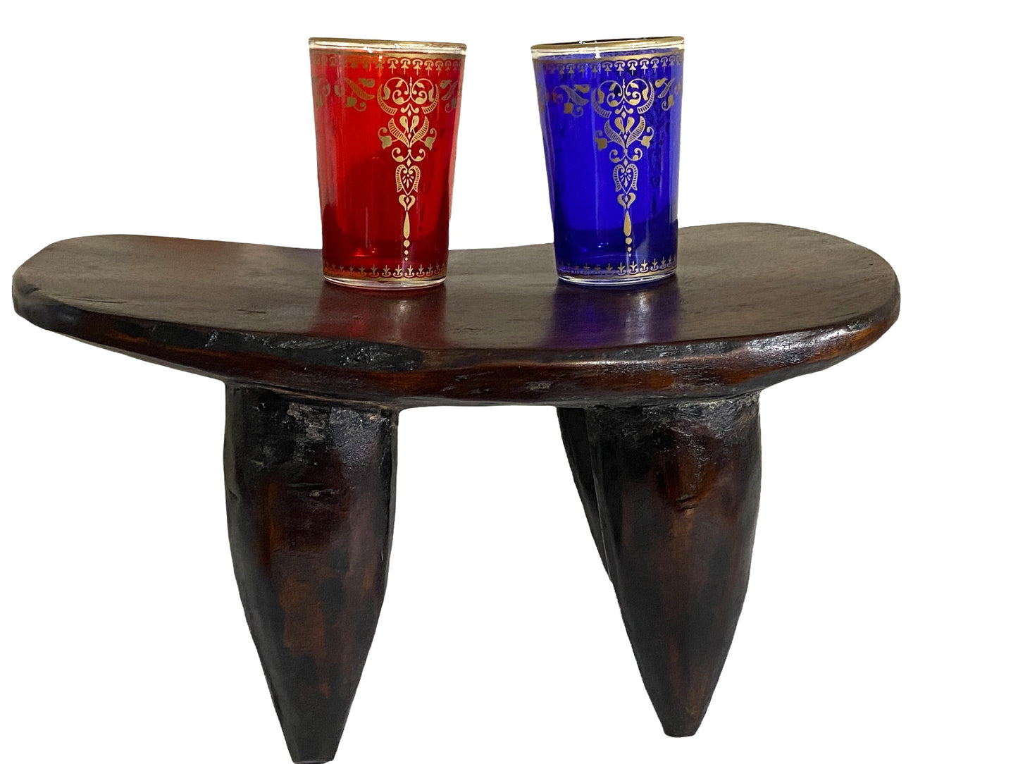 # 4643 African Senufo Wood Milk Stool I . Coastb14" w