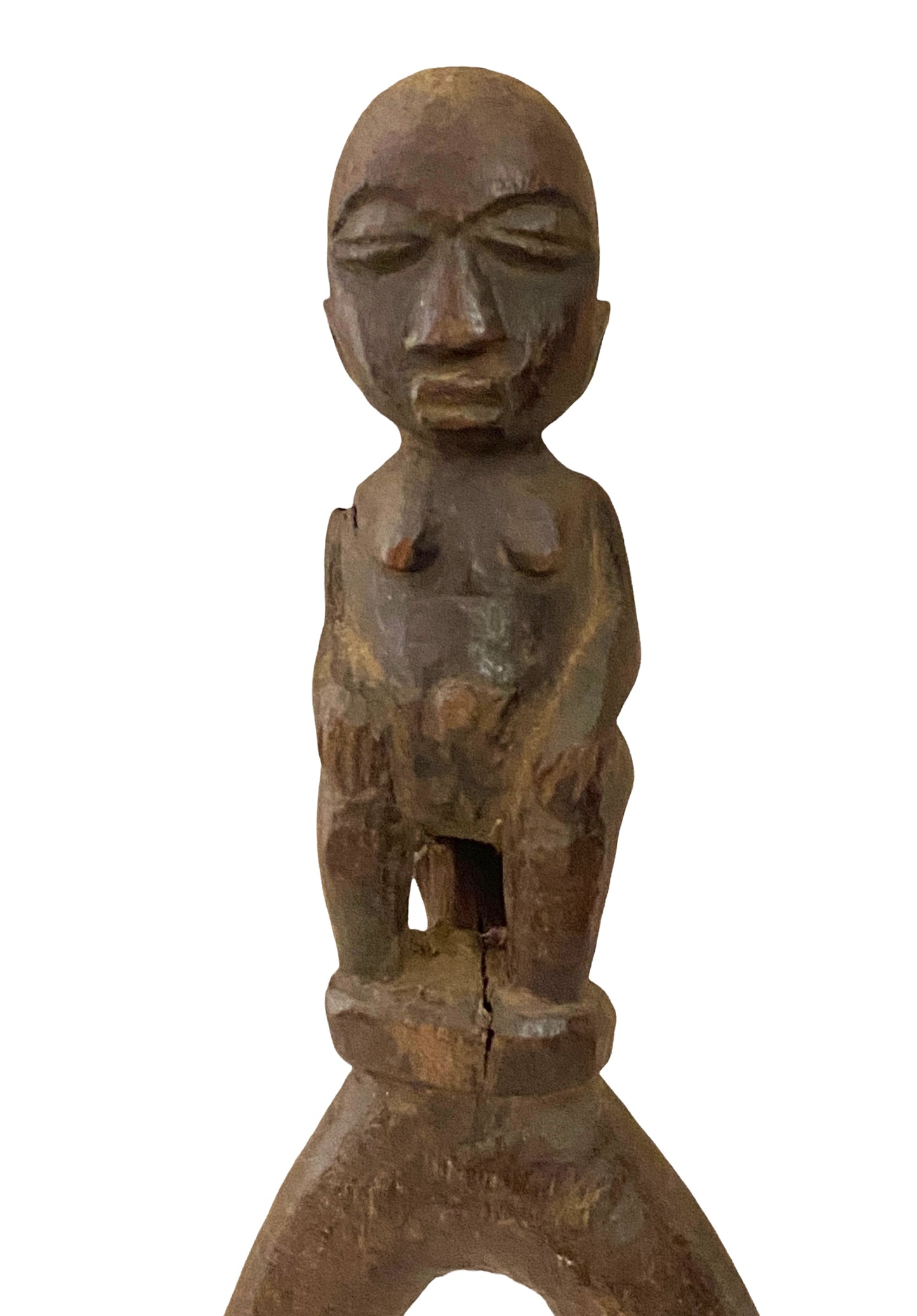 #7742 Superb /unique old Lobi Female  Figural Sling shot Burkina Faso African