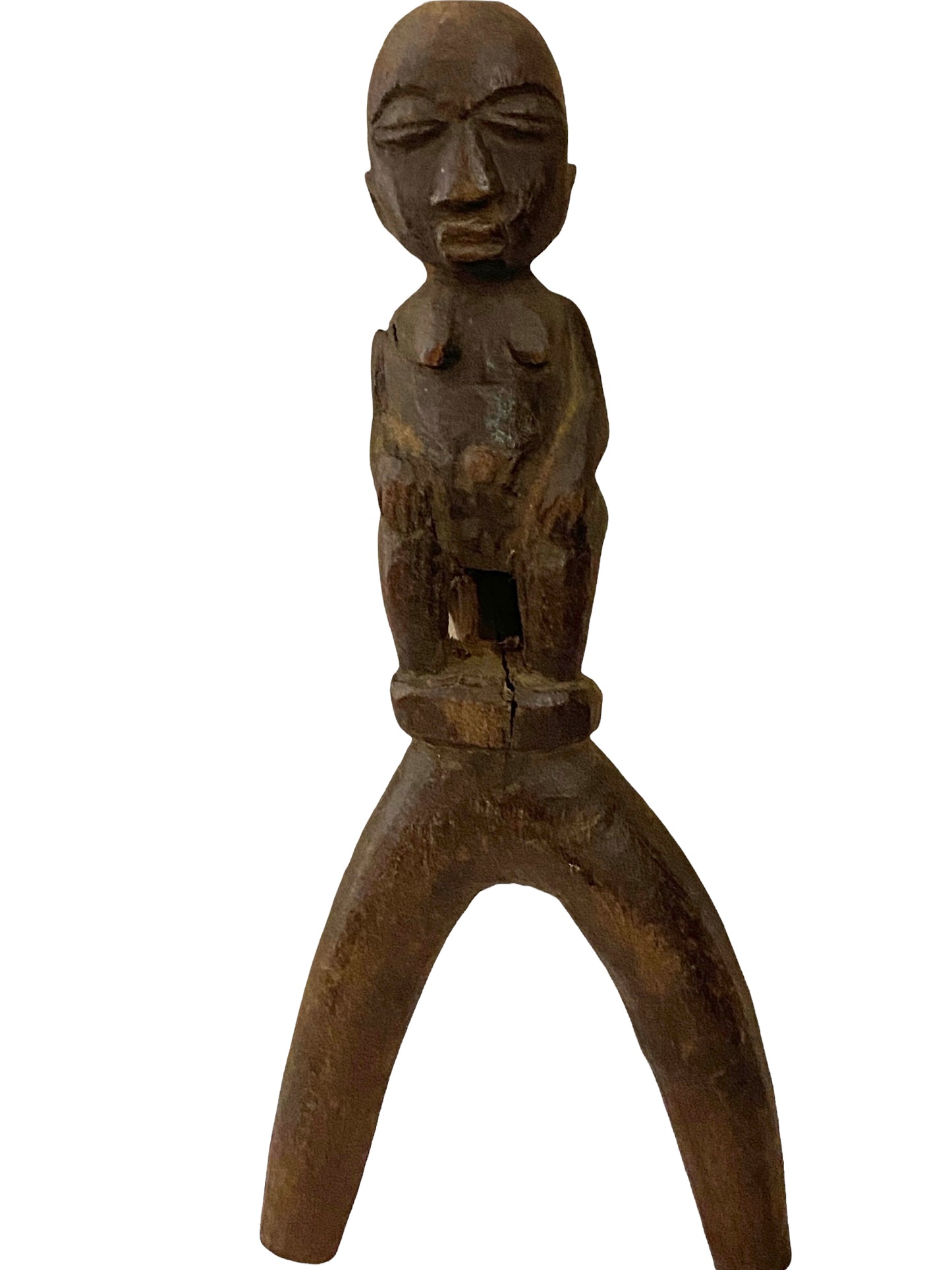 #7742 Superb /unique old Lobi Female  Figural Sling shot Burkina Faso African