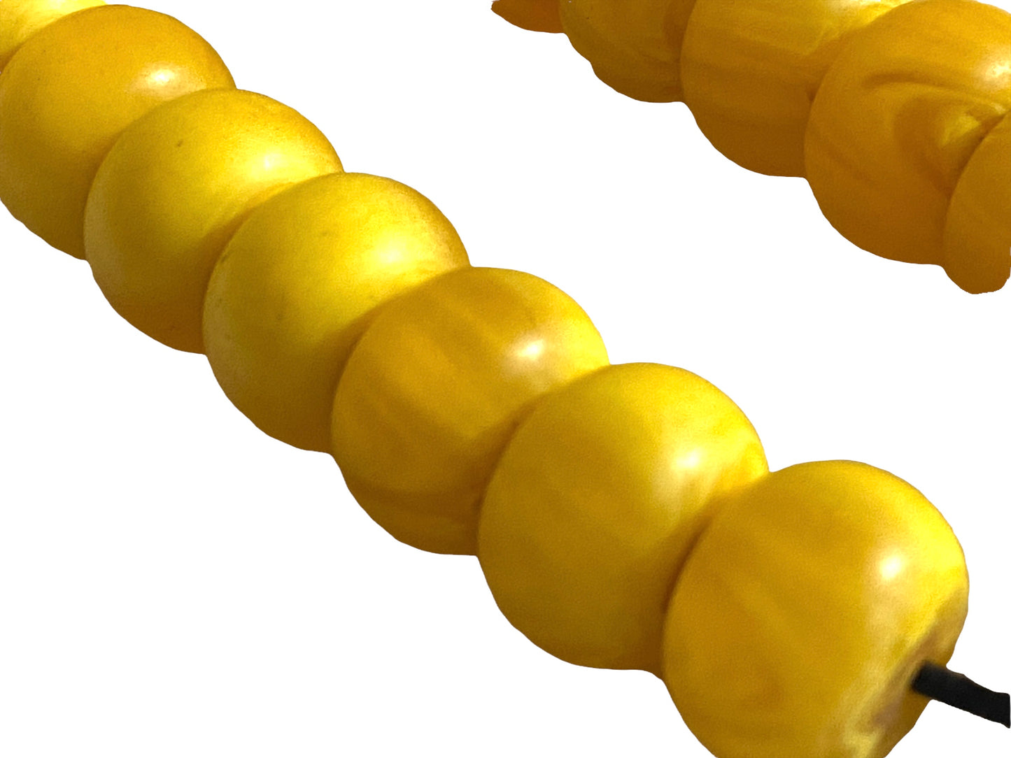 #4558 Vintage African Simulated Copal Amber Necklace W/ 50 Trade Beads
