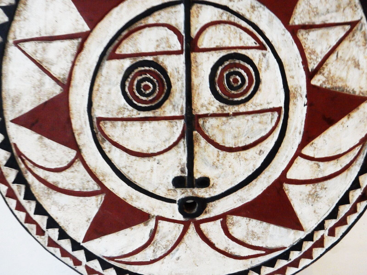 #771 Superb African LG Baule Tribe Moon Mask I Coast 66" H by 27.5' W