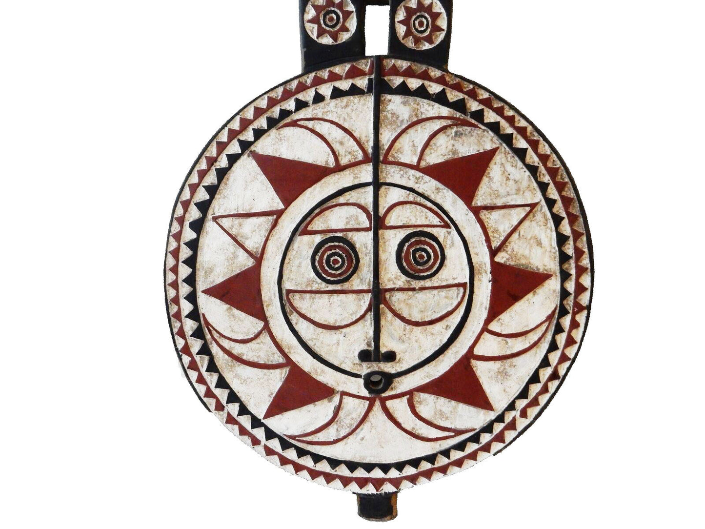 #771 Superb African LG Baule Tribe Moon Mask I Coast 66" H by 27.5' W