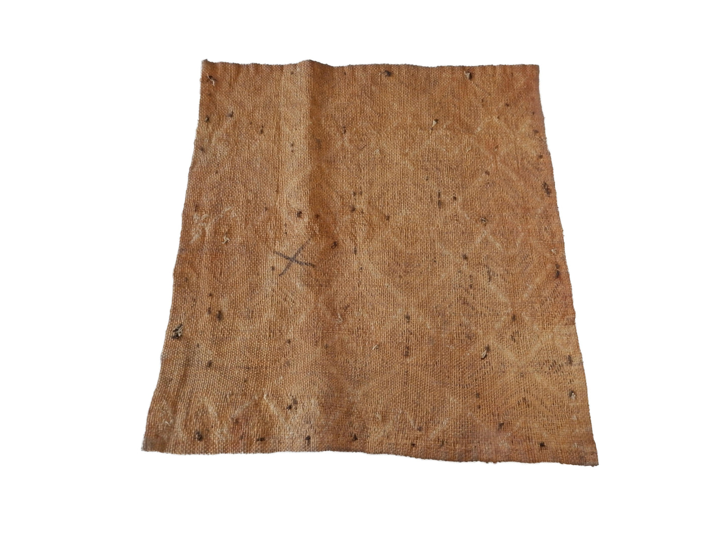 #443 African Kuba Kasai Velvet Raffia Textile Zaire 20" by 21"