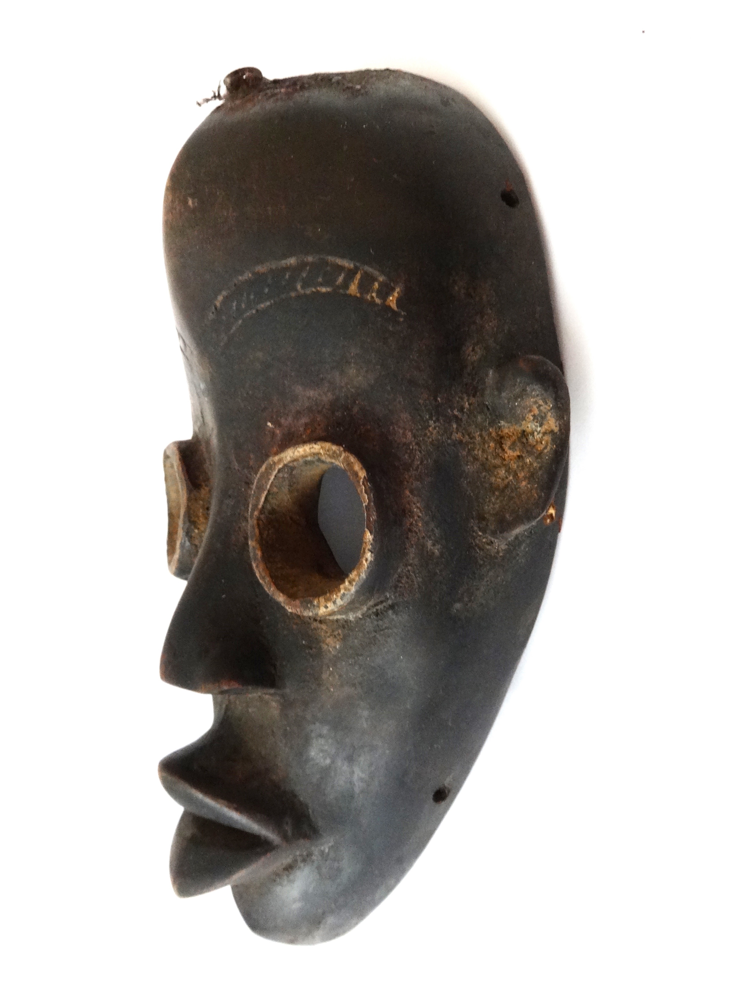 # 4323 SUPERB OLD AFRICAN I. COAST DAN CEREMONIAL DANCE MASK 9" H