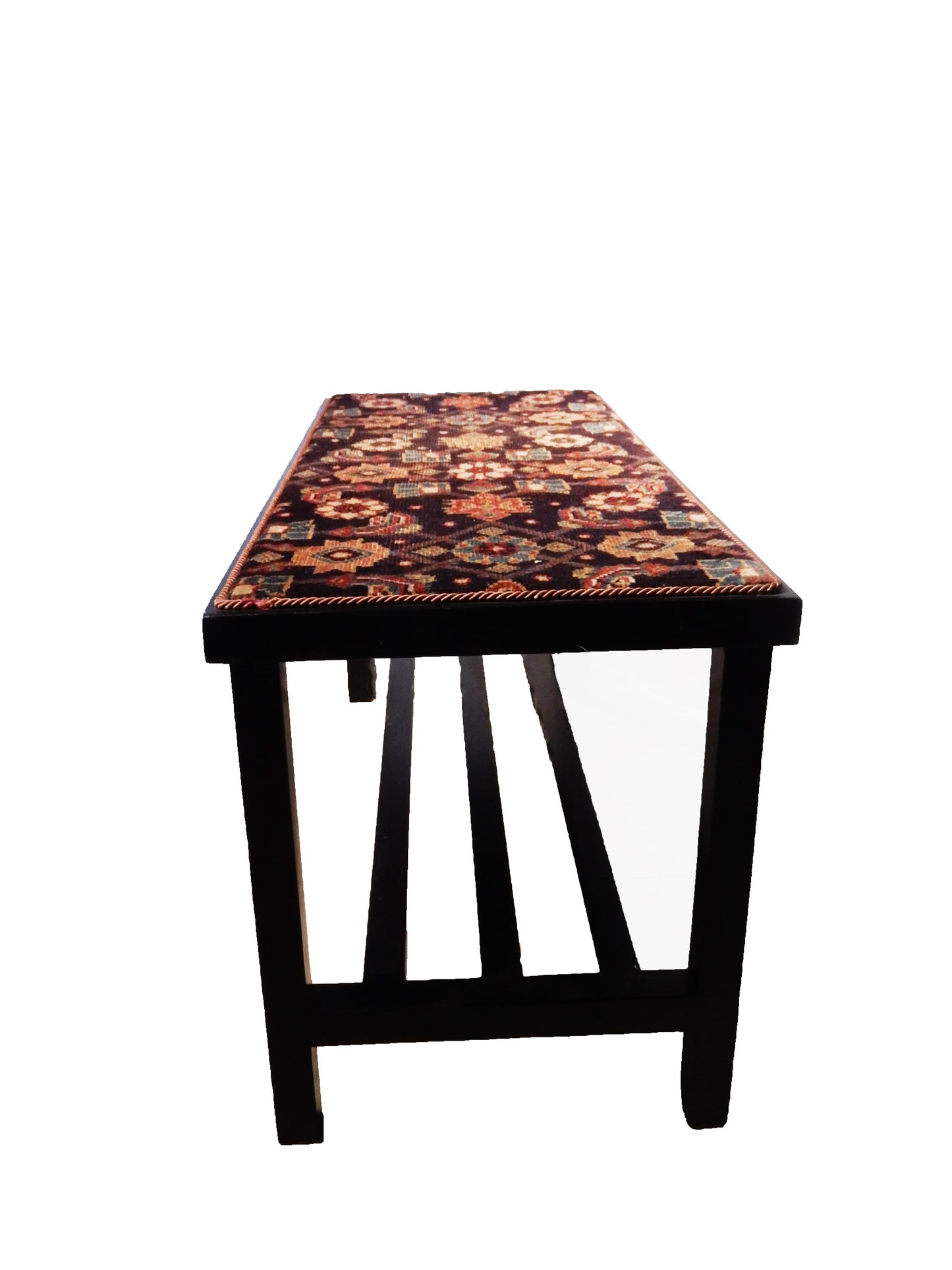 Lacquer Wood Coffee Table W/Malayer Rug Top