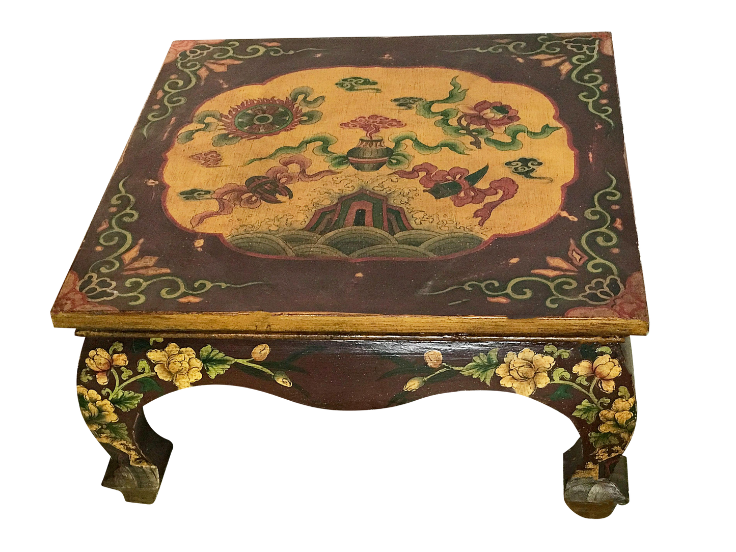 #3026 Tibetan Hand-Painted Coffee Table