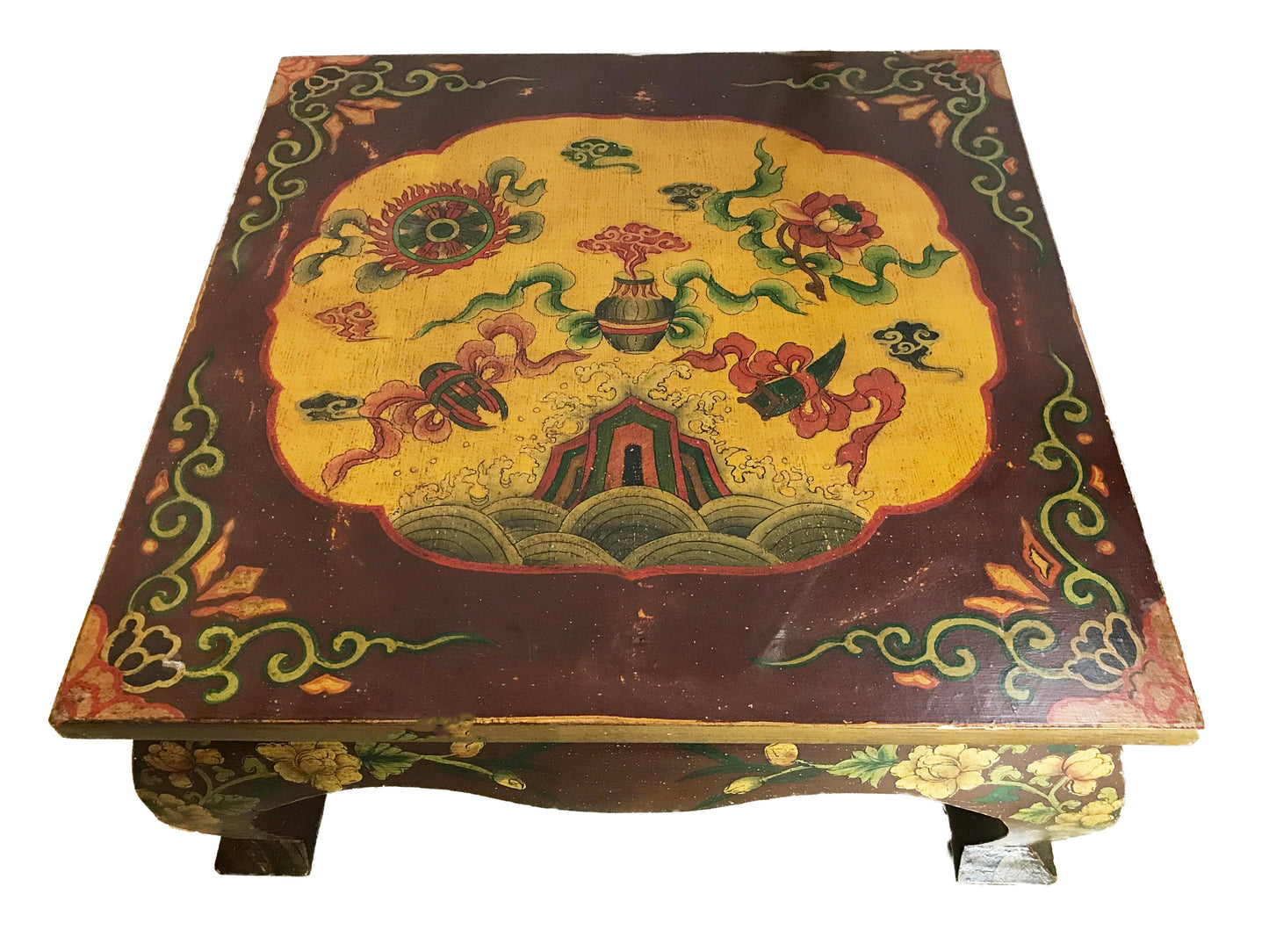 #3026 Tibetan Hand-Painted Coffee Table
