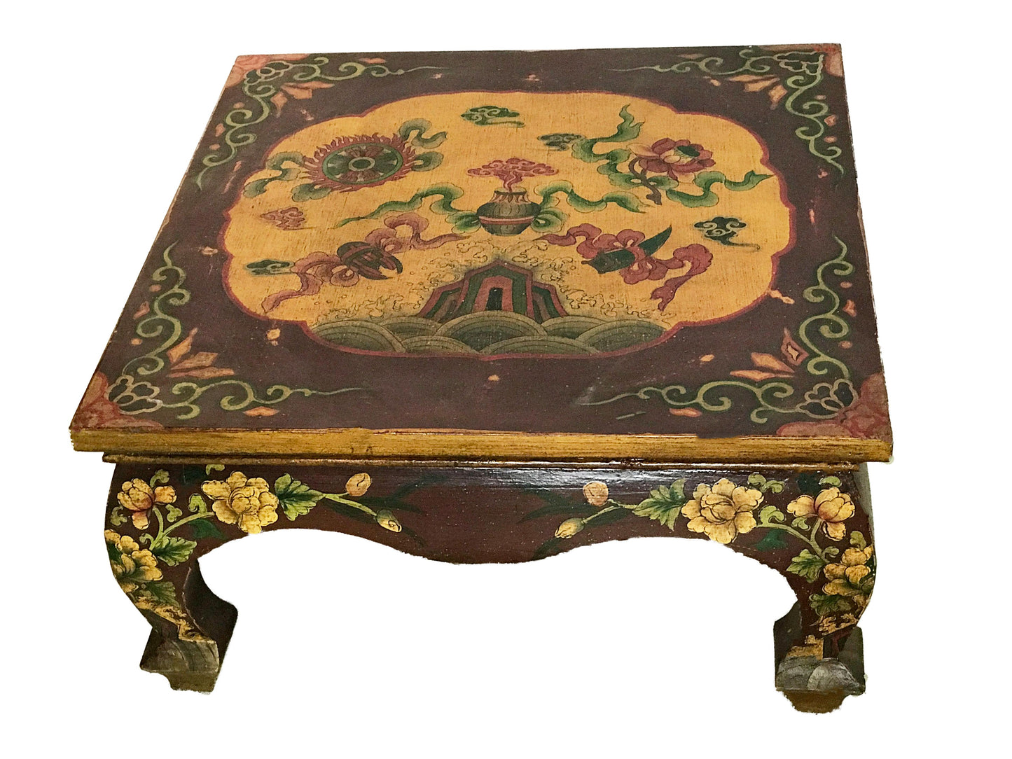 #3026 Tibetan Hand-Painted Coffee Table