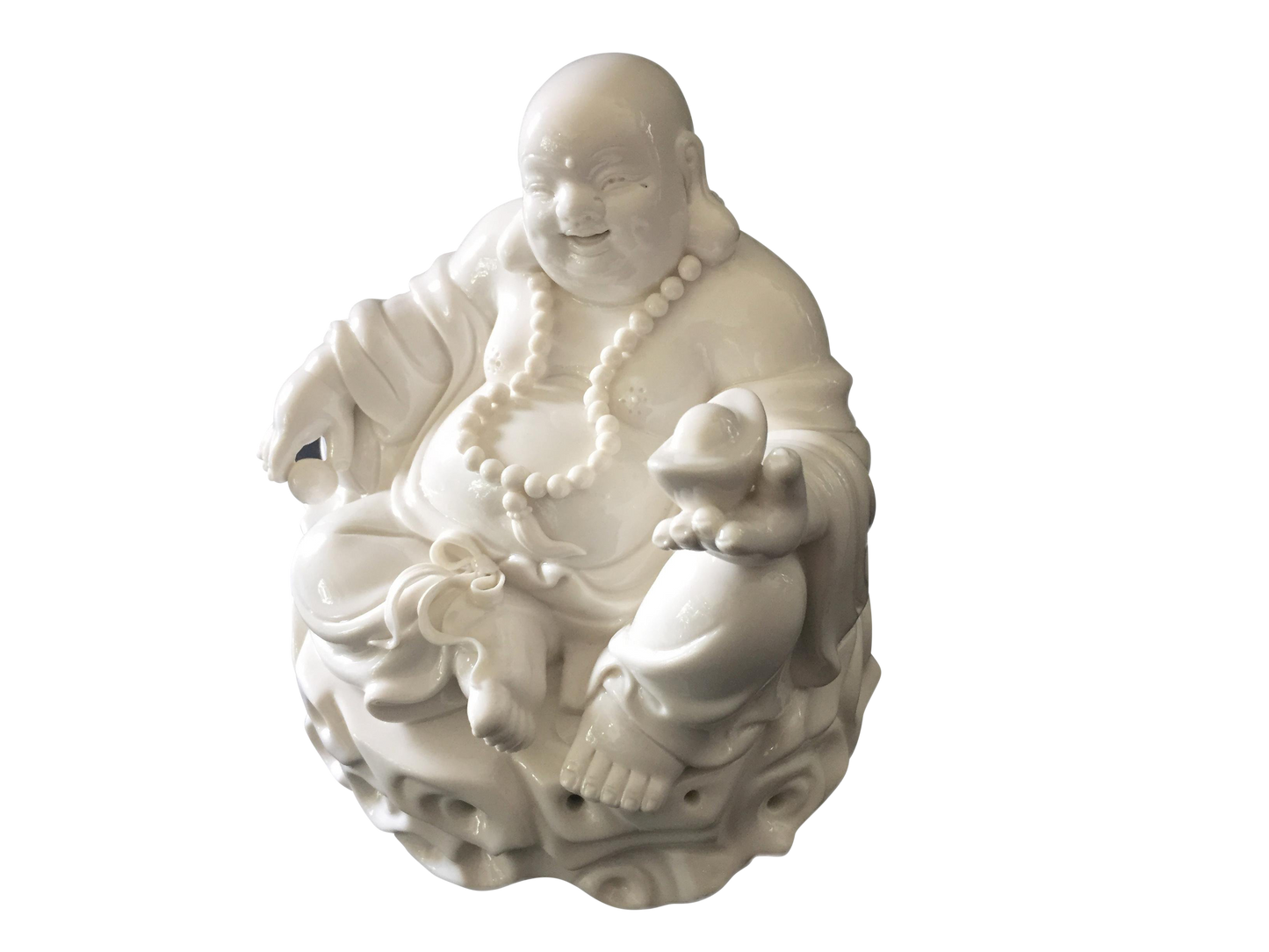 #1617 Blanc De Chine Happy Buddha 6" H