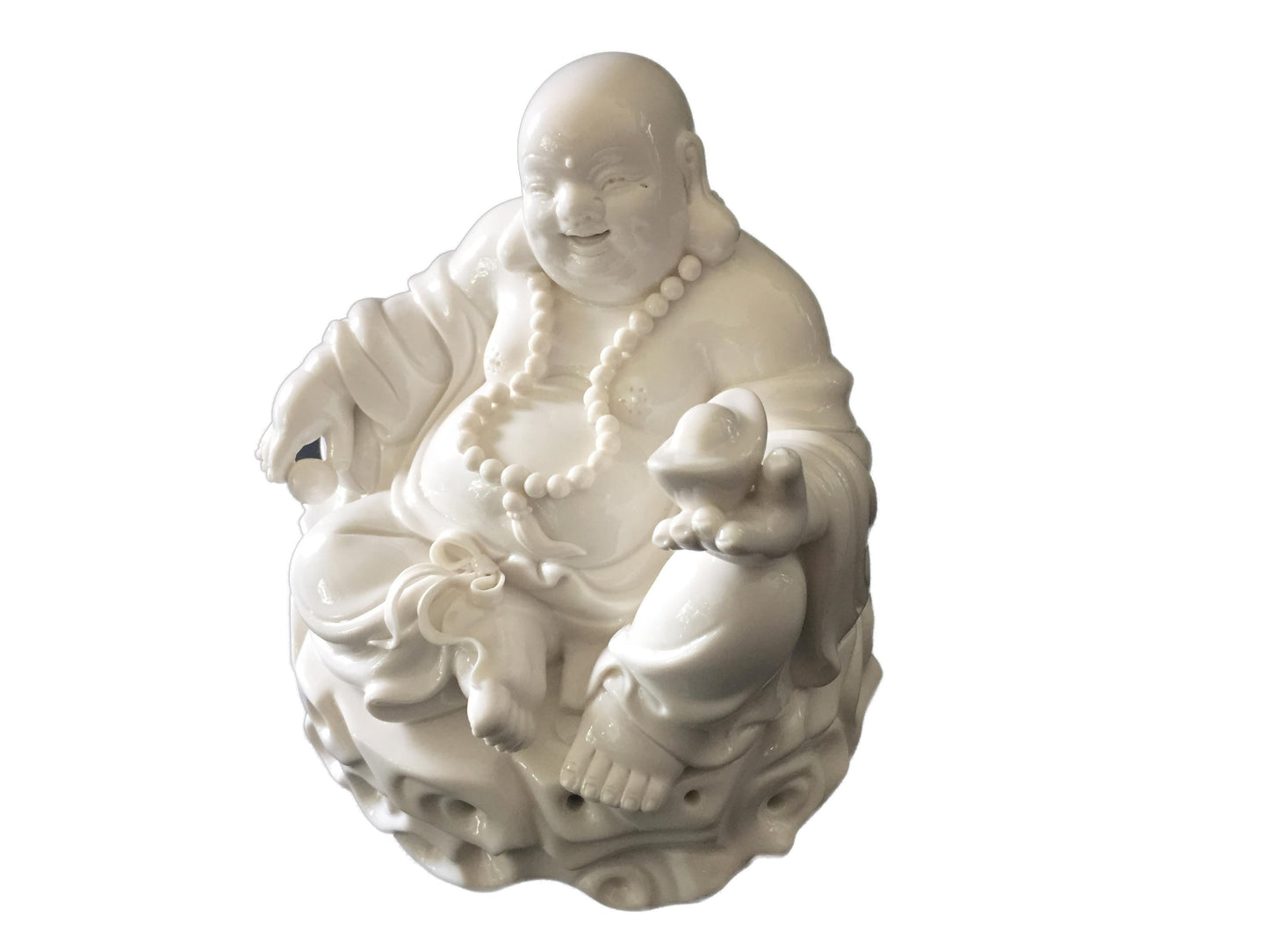#1617 Blanc De Chine Happy Buddha 6" H