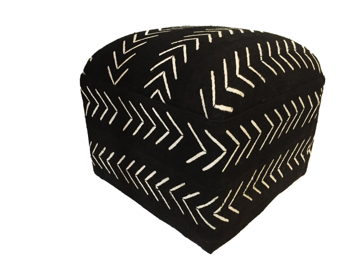 #661 Superb LG Ottoman in African Malian Mud Cloth 18." h by18" D by 18" w