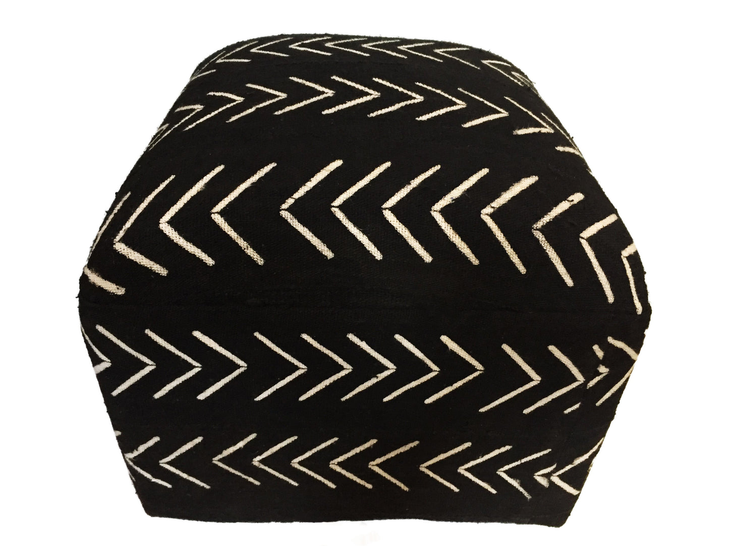 #661 Superb LG Ottoman in African Malian Mud Cloth 18." h by18" D by 18" w