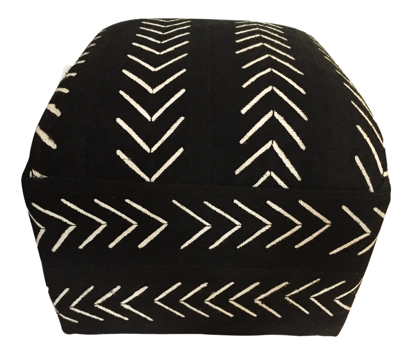 #661 Superb LG Ottoman in African Malian Mud Cloth 18." h by18" D by 18" w