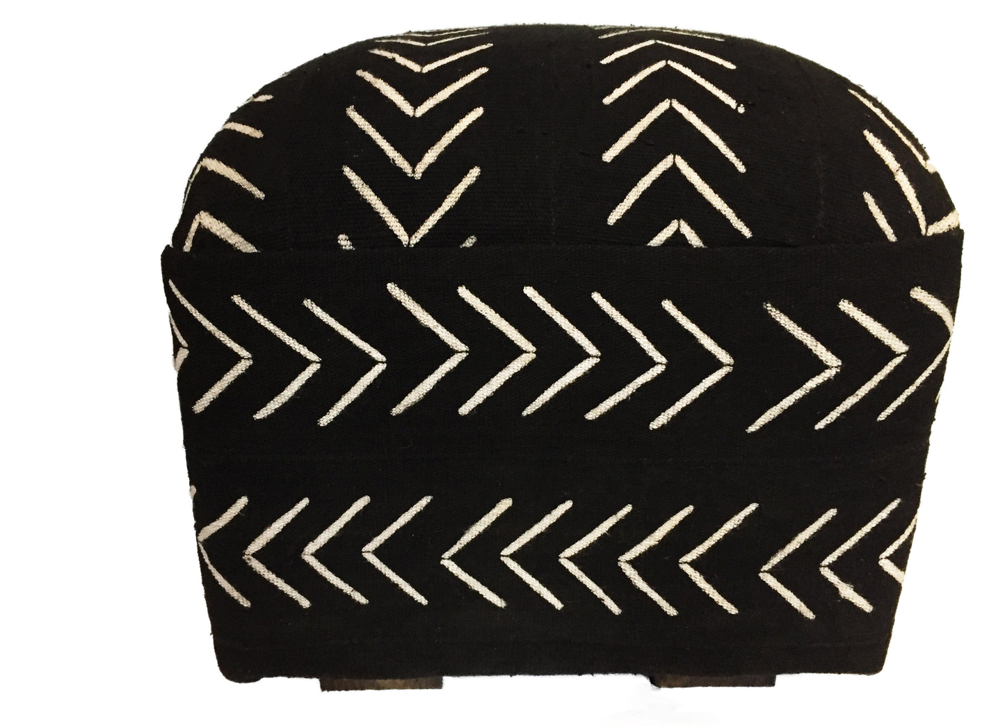 #661 Superb LG Ottoman in African Malian Mud Cloth 18." h by18" D by 18" w