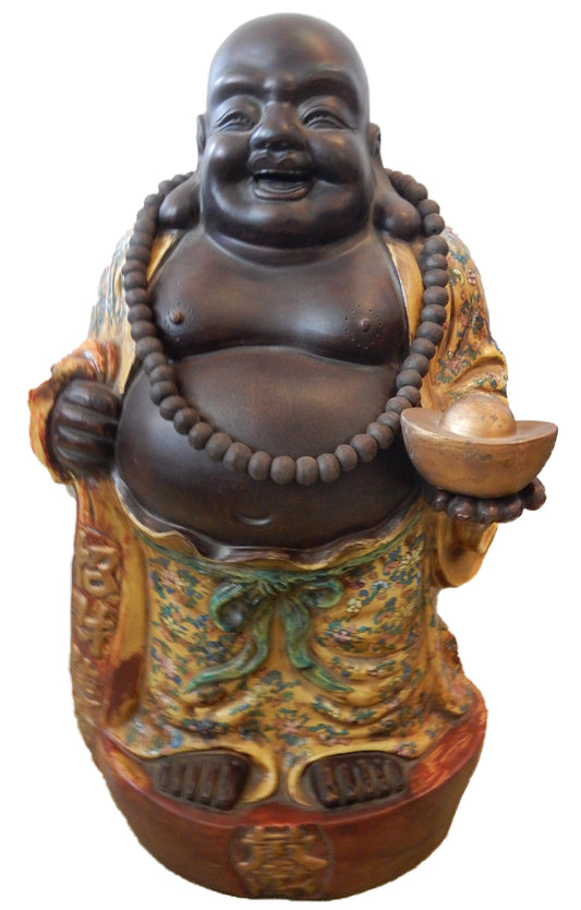 #318 Famille Jaune Porcelain Style  Happy/Laughing Buddha 30" H