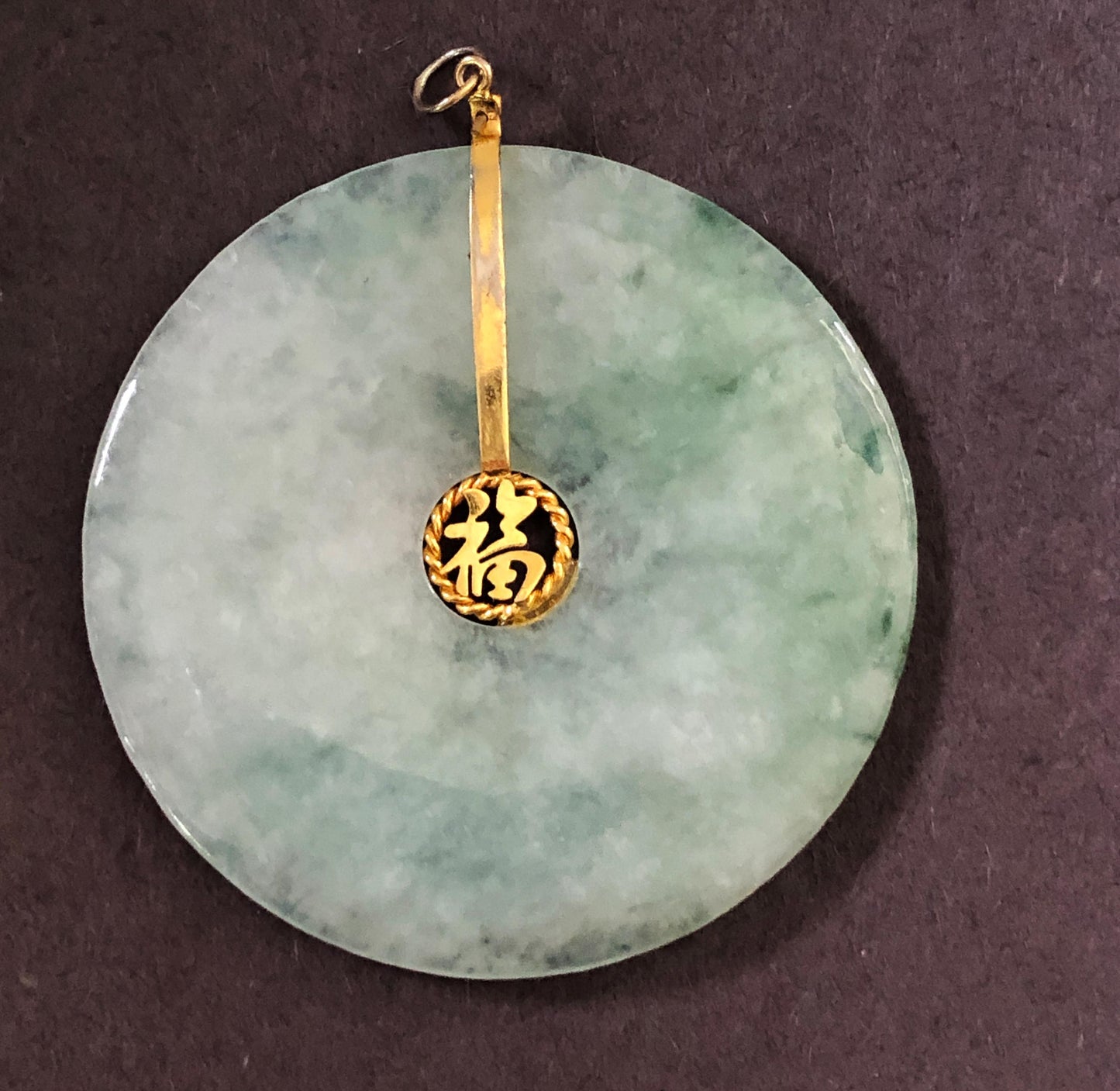 #195BI Superb 1940/50 14 kt Gold Jadeite Jade W Gia Certificate