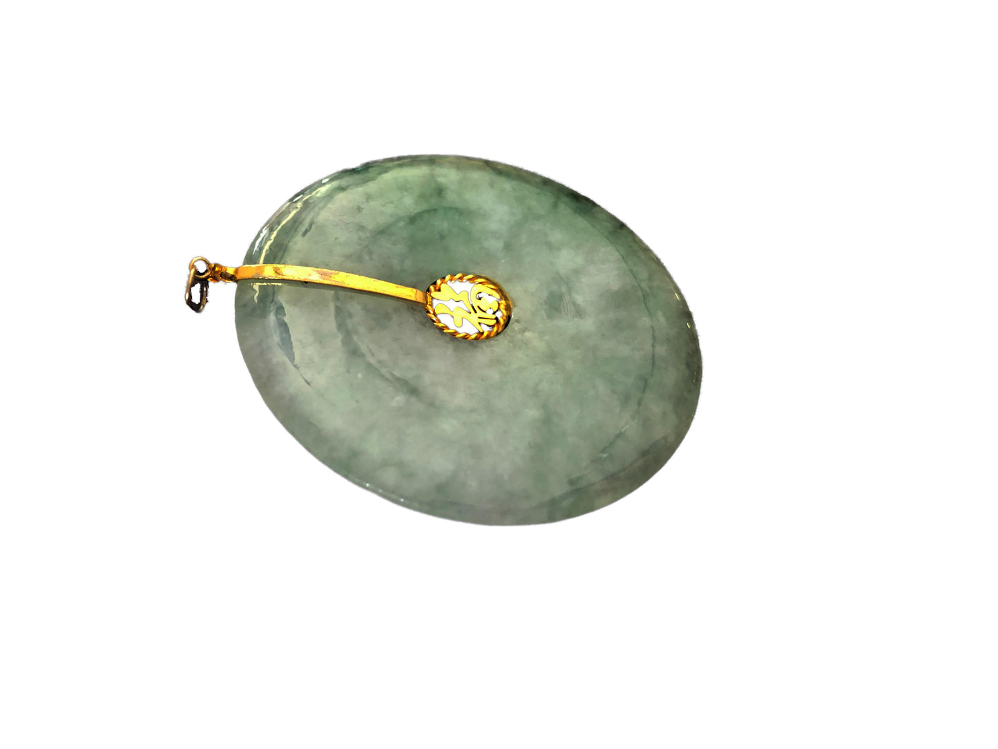 #195BI Superb 1940/50 14 kt Gold Jadeite Jade W Gia Certificate
