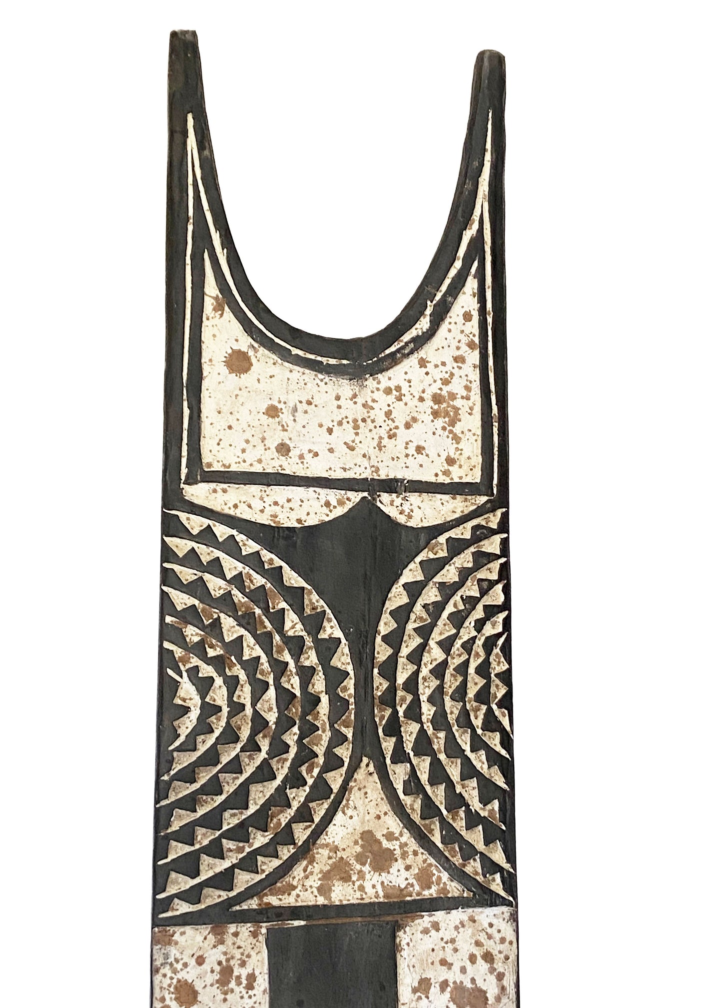 #3576 Large African Bobo Bwa Plank Mask Burkina Faso 78.5" H