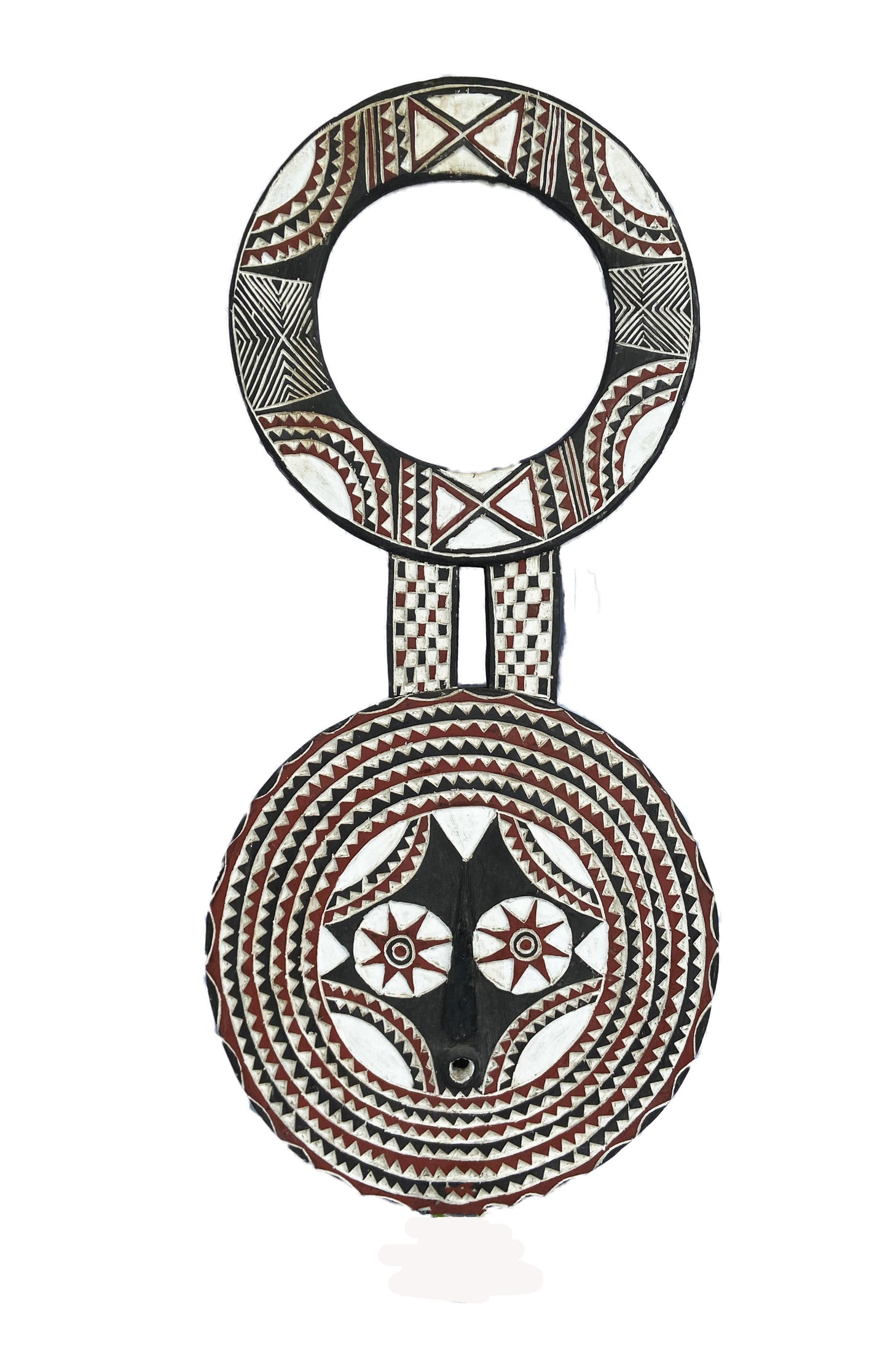 #3598 Huge Baule Tribe Moon Mask I Coast 58" H by 26' W