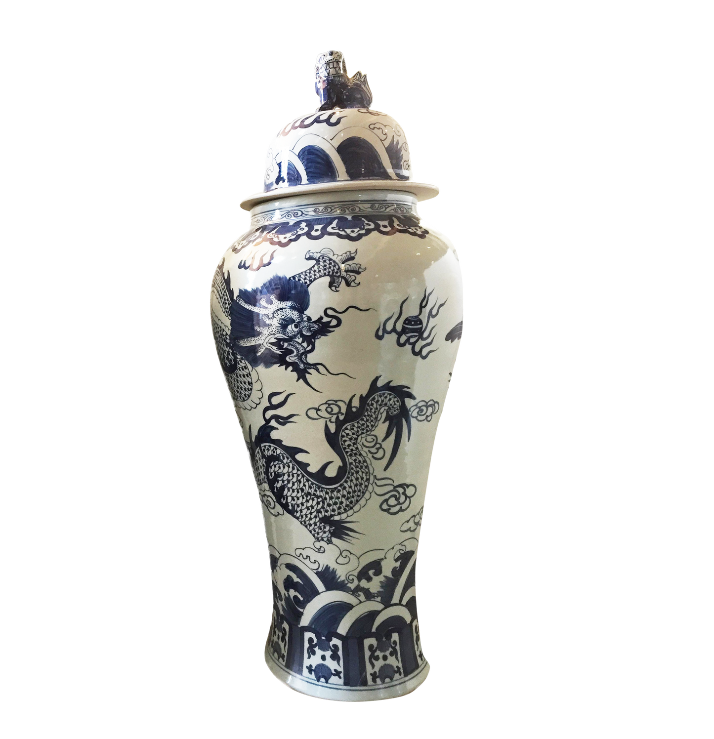 #940 Mansion Size Chinoiserie Ginger Jar 45" H