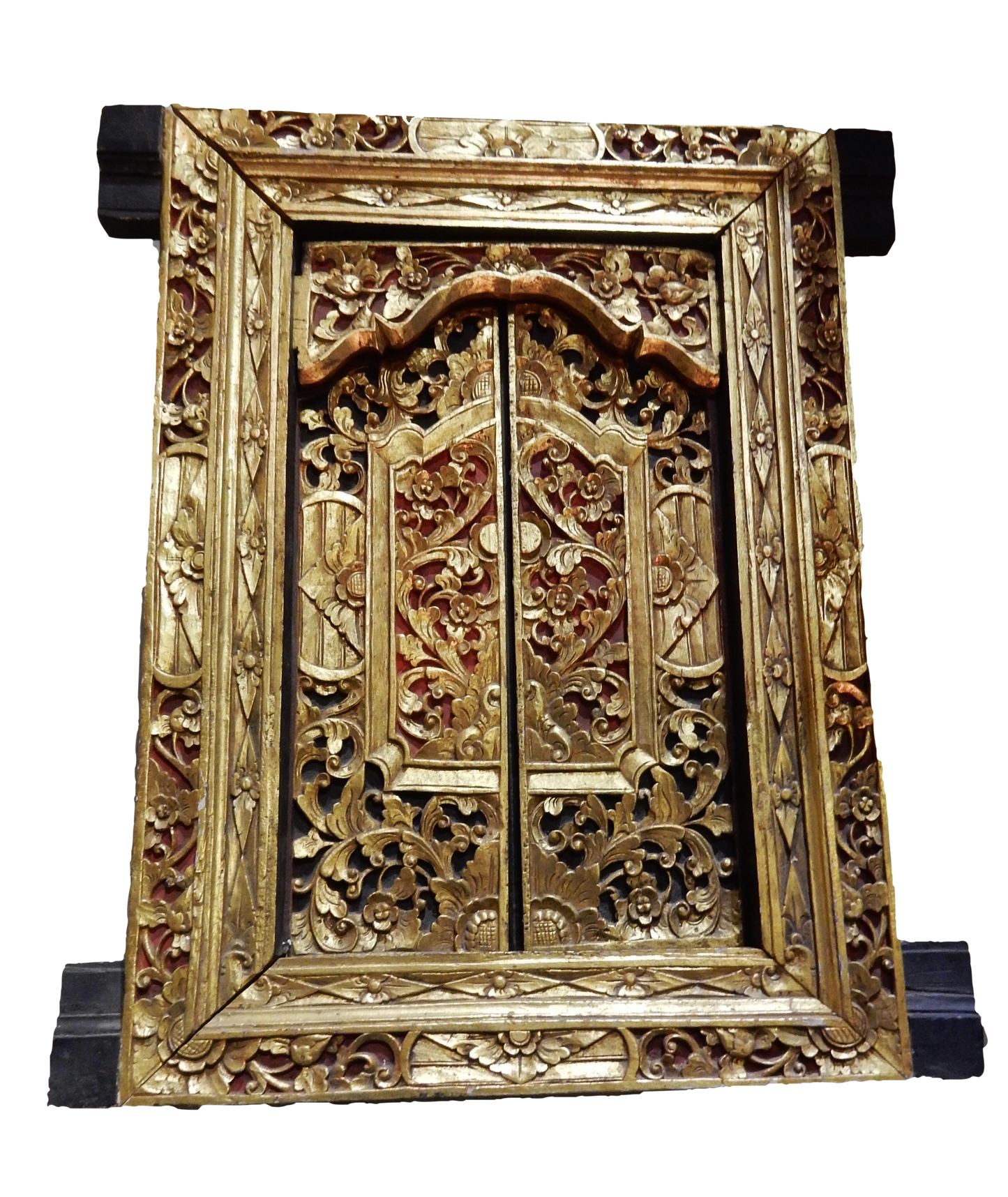 #w18 Old Gilt Wood Wall Decor/ Window/Shrine