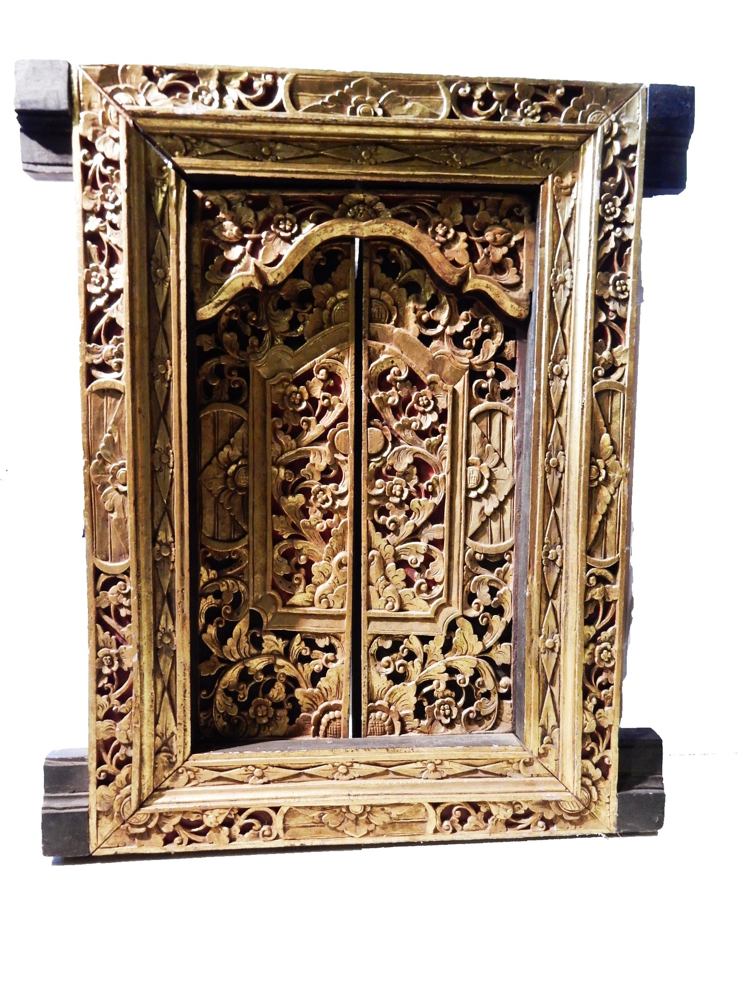 #w18 Old Gilt Wood Wall Decor/ Window/Shrine
