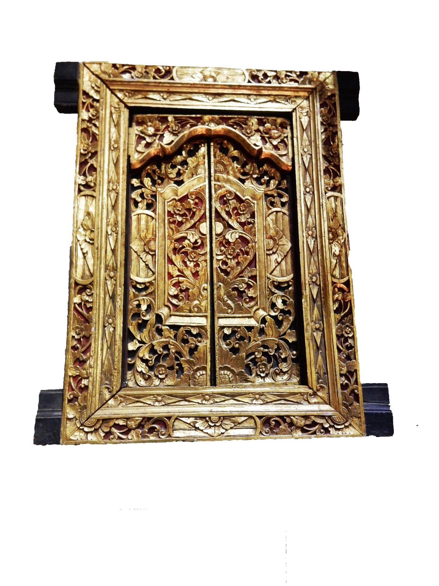 #w18 Old Gilt Wood Wall Decor/ Window/Shrine