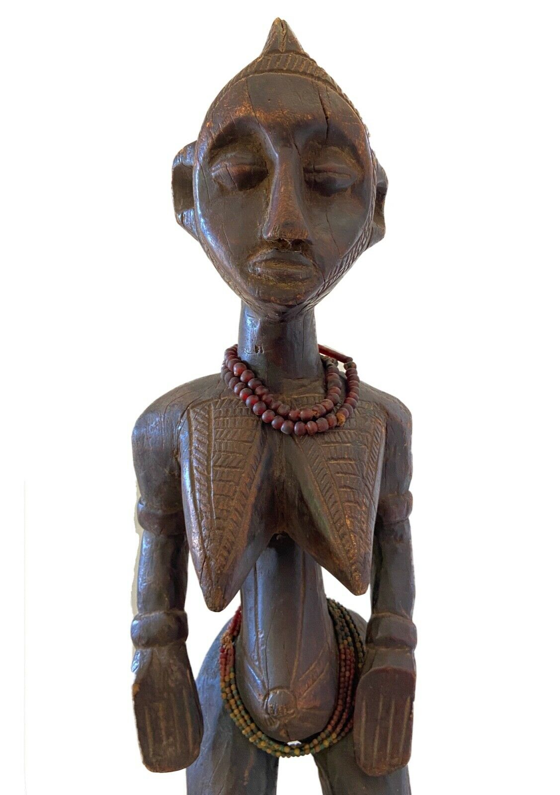 #2161 Old African Senufo Maternity Sculpture 28" H