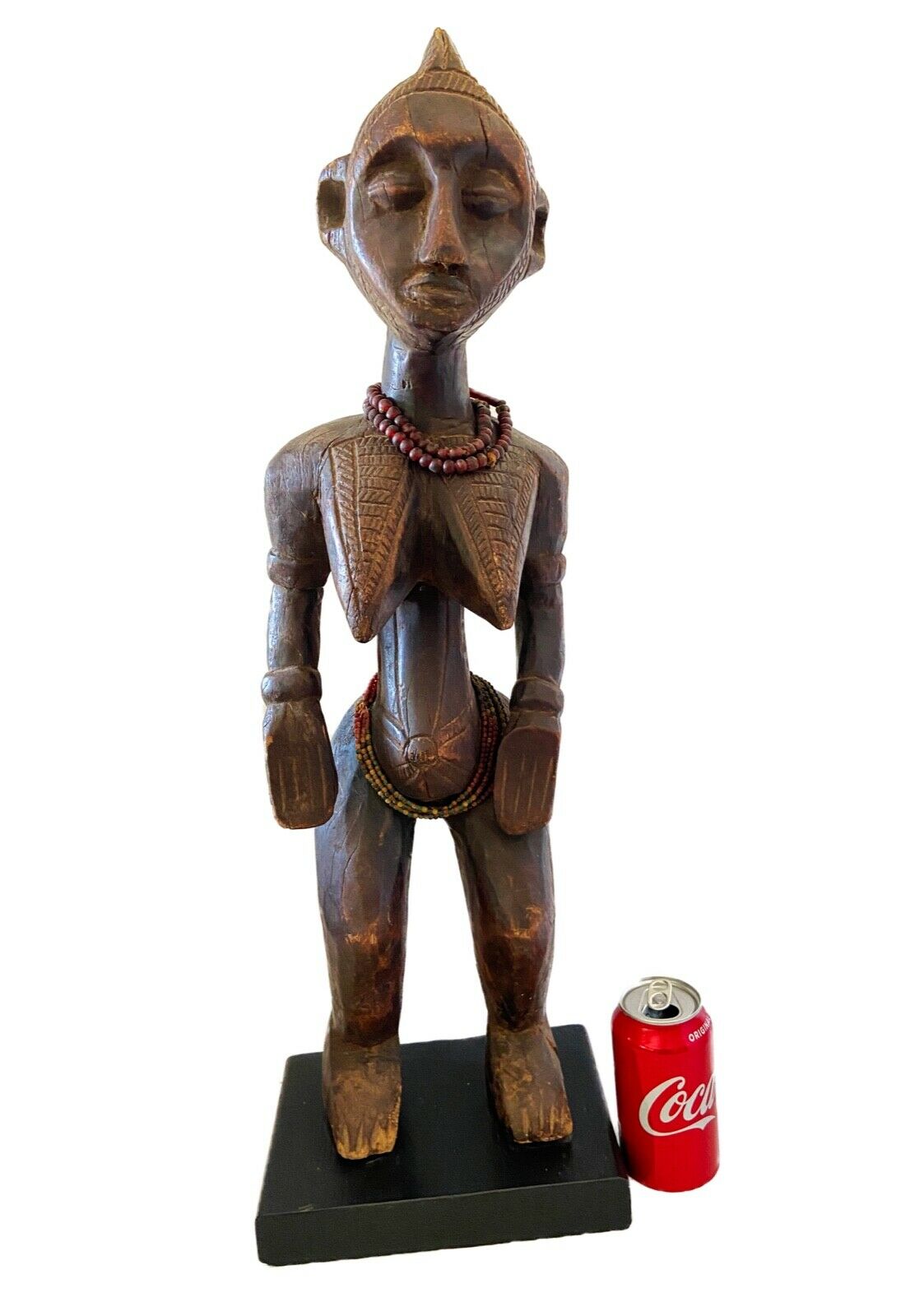 #2161 Old African Senufo Maternity Sculpture 28" H