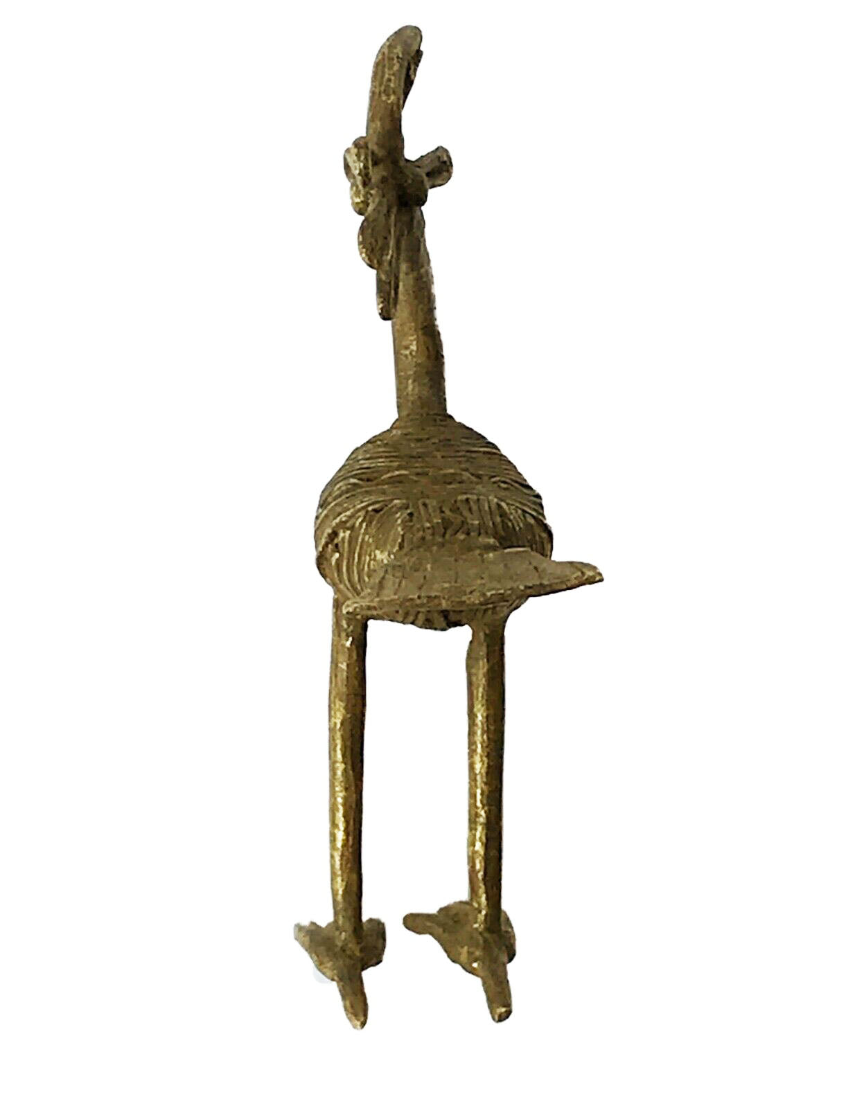 #414 Superb Lobi Tribe Bronze Bird Burkina Faso Africa 6" H by 3.5" W