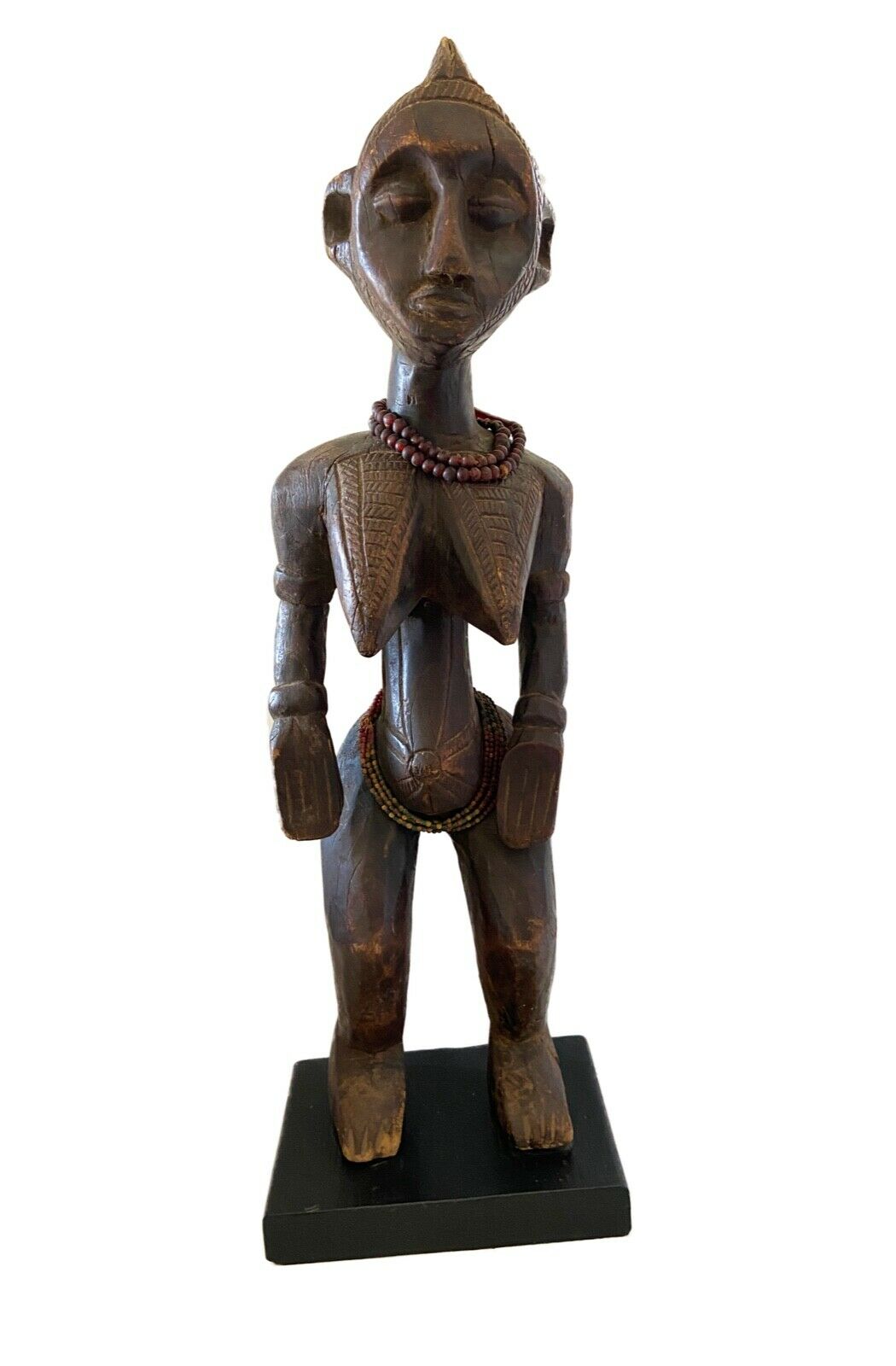 #2161 Old African Senufo Maternity Sculpture 28" H