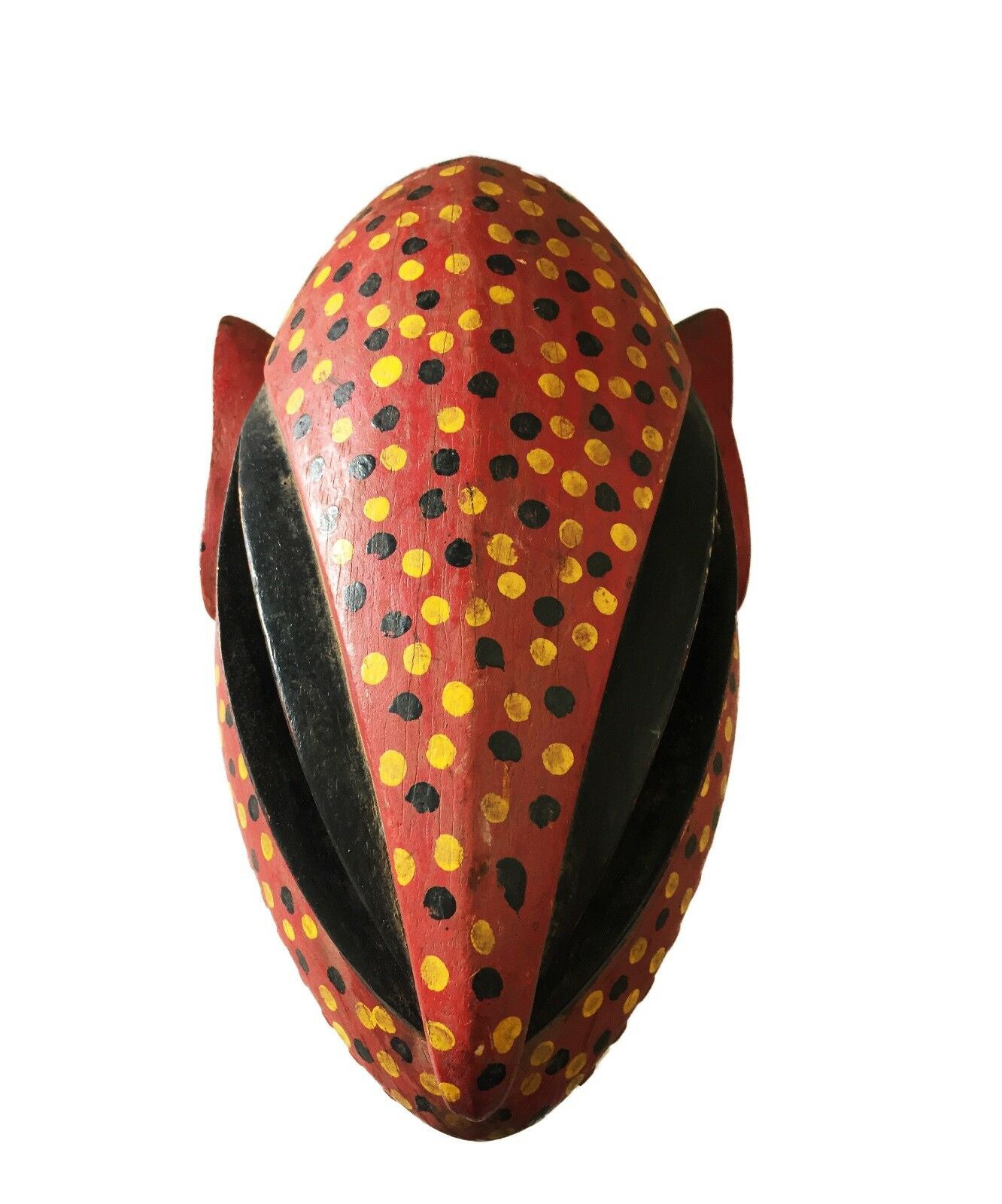 #1174 African Lg Old Colorful Leopard Mask Bozo Bamana 14" H