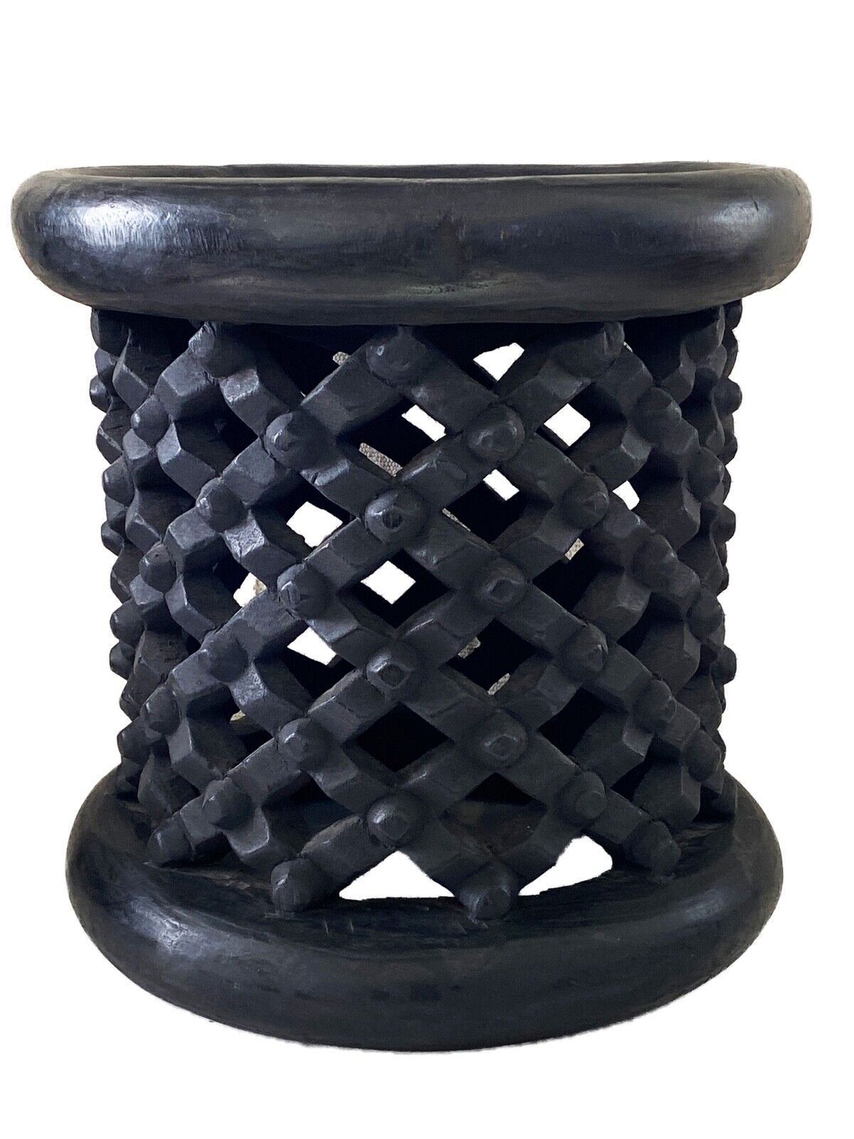 #3813 Old African Bamileke Spider Stool/Table 15.5" by 15"