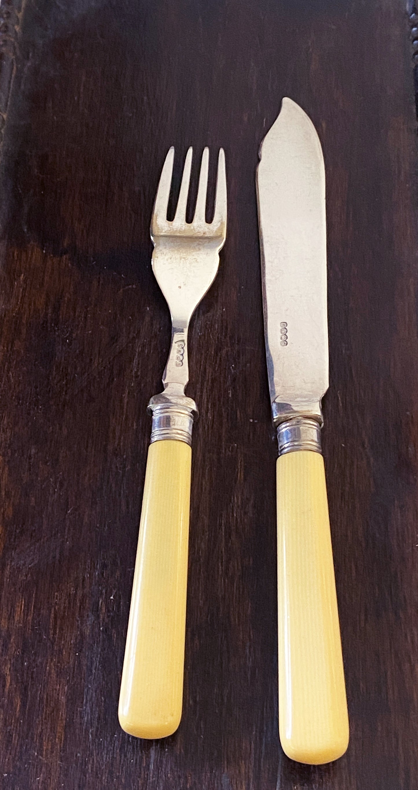 #3605 Epns Engraved Fish Flatware Set for 6