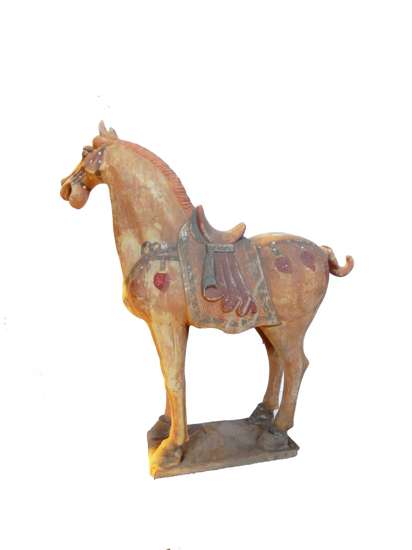 #3996 Chinoiserie Large Tang Dynasty-Style Standing Horse 37" H