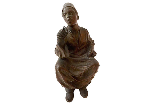 #6527 Franz Bergman Austrian Vienna Bronze Orientalist Figure circa 1890