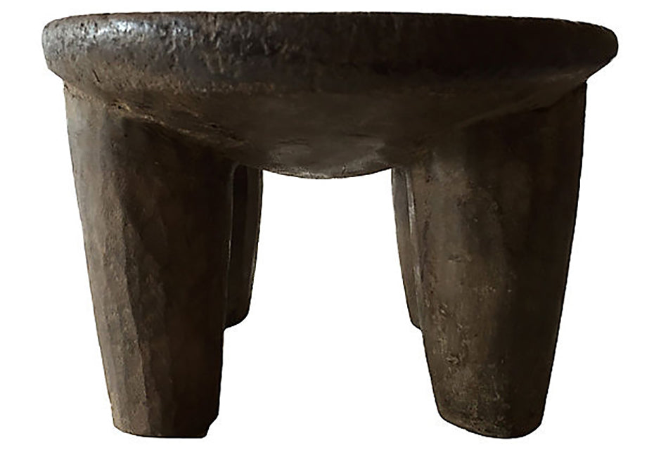 # 1146 African Senufo Wood Milk Stool I . Coast7" H