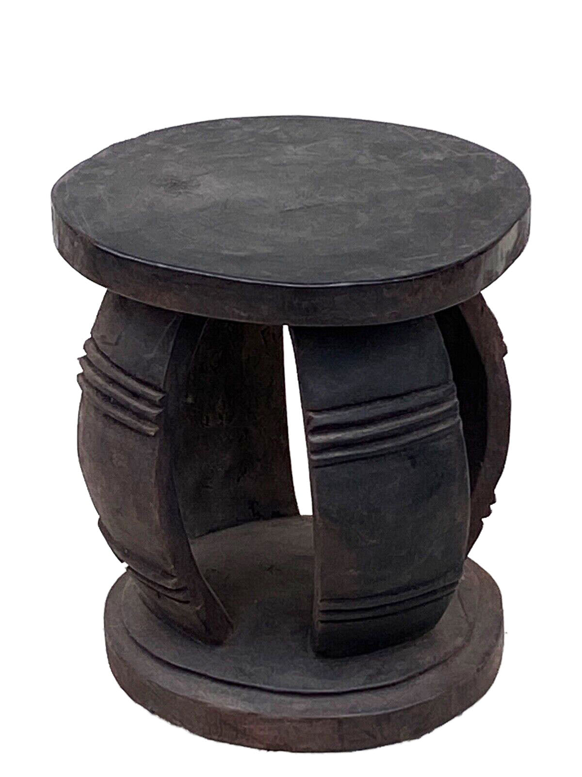#4121 VTG African Large Baga Stool Guinea-Bissau  14" H by 12.5"W