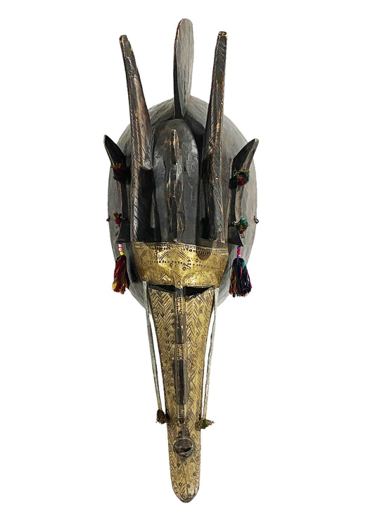 #6069 Rare LG  African vintage  Kore Mask Marka  Mali  29"H